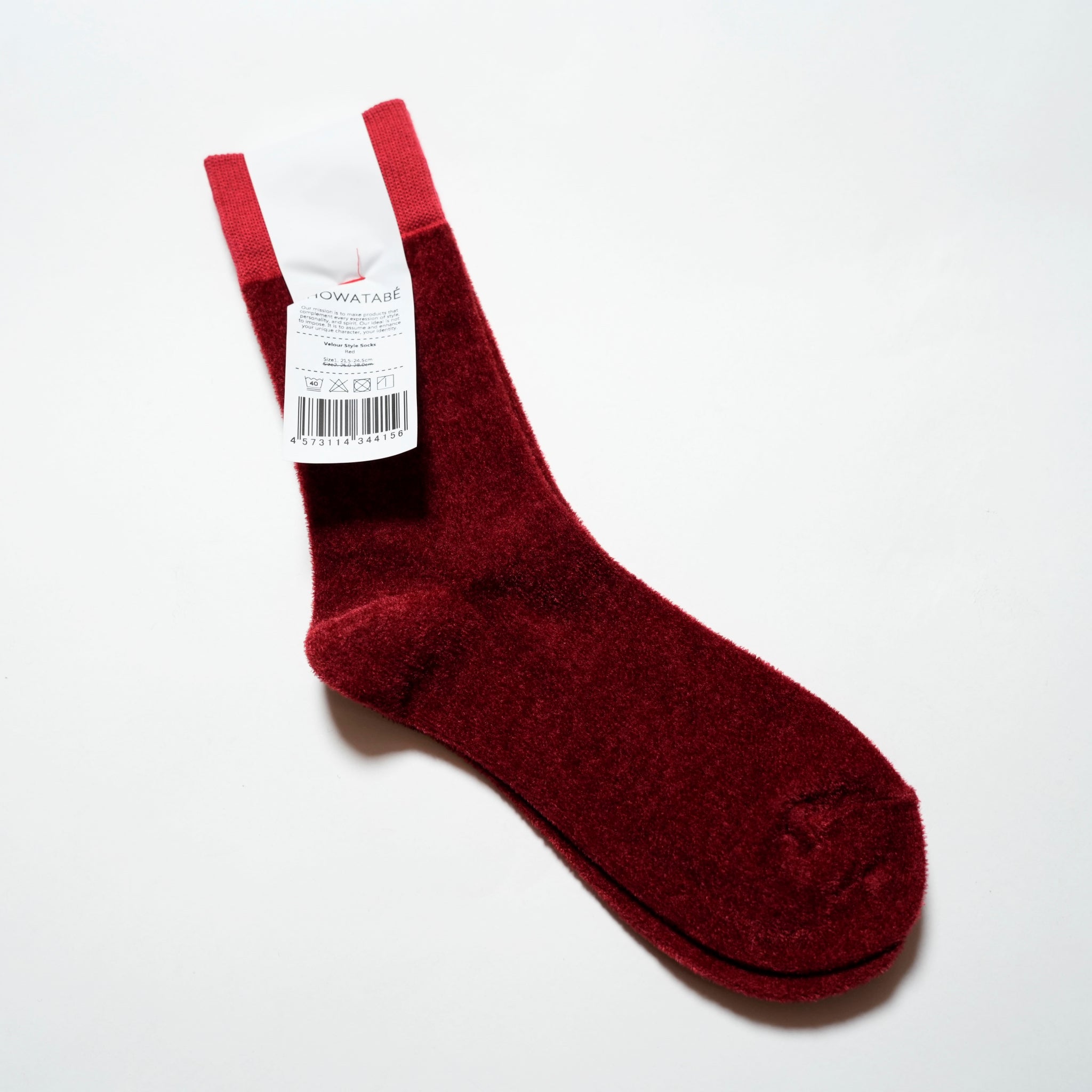 [SW-05] Velour Style Socks | Color:Red【DECKA QUALITY SOCKS_デッカクオリティソックス】【SHOWATABÉ】