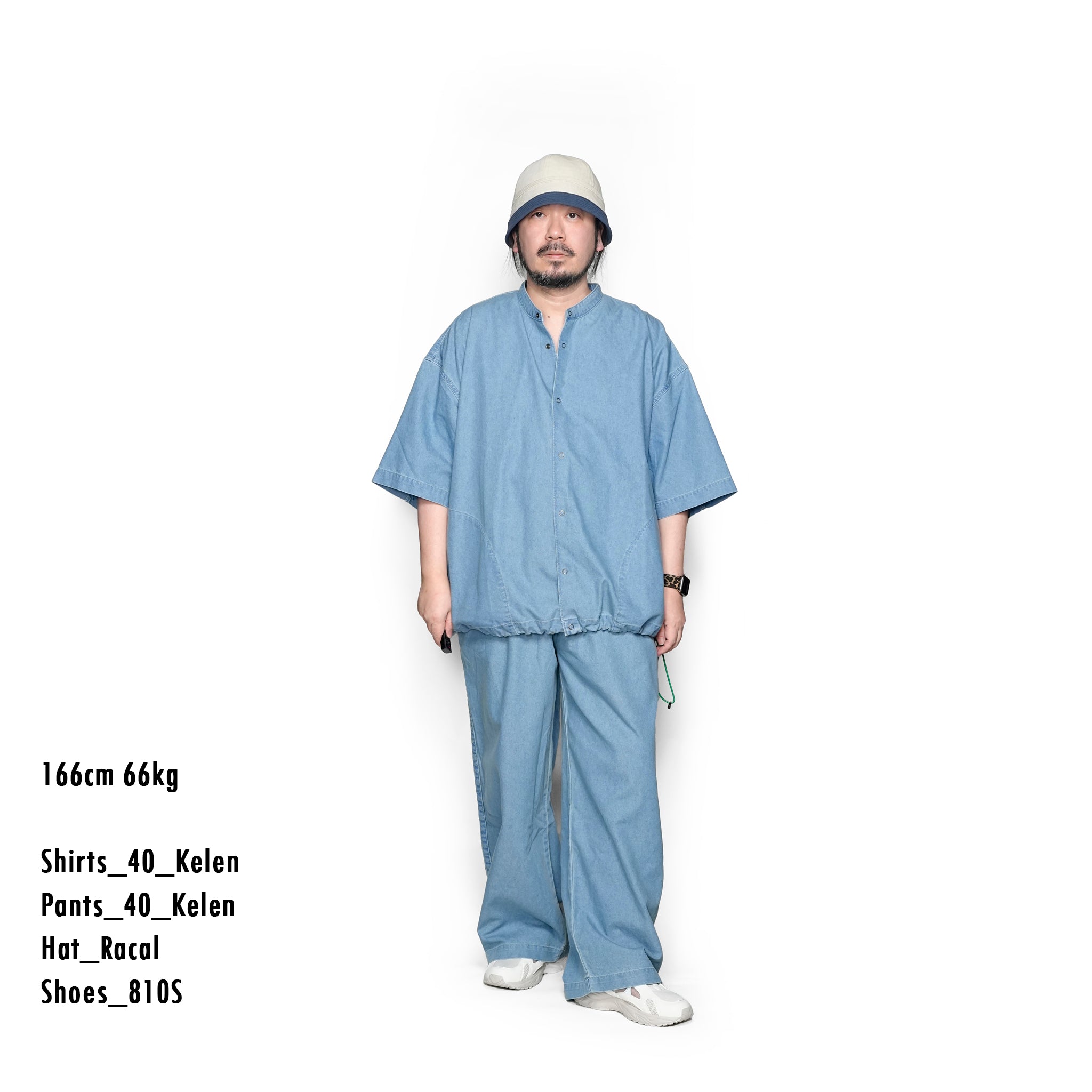 KLM25HSH1128_Light Indigo | FAUNA | Color:Light Indigo【KELEN MEN_ケレン】