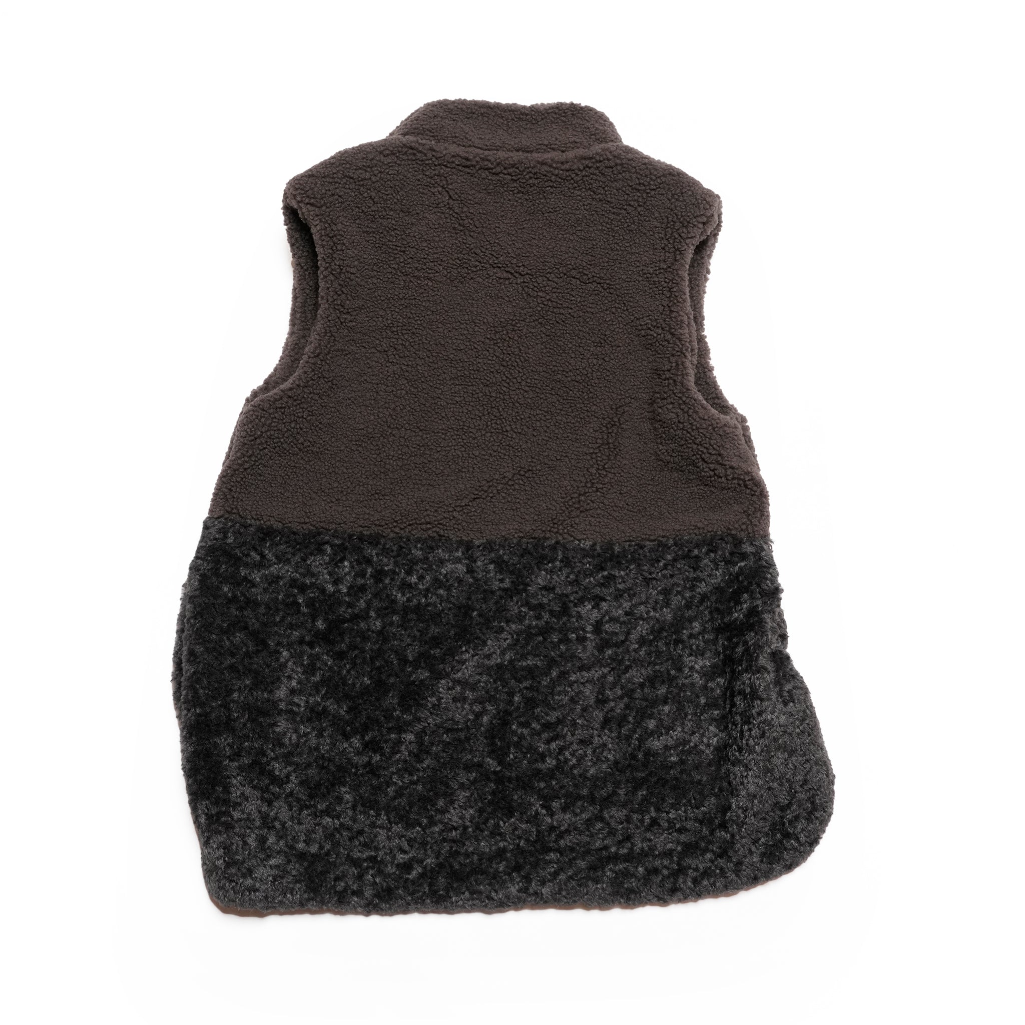 eco fur combination vest | Color_Charcoal | No_wht25fjk4045_ch【WHYTO_ホワイト】
