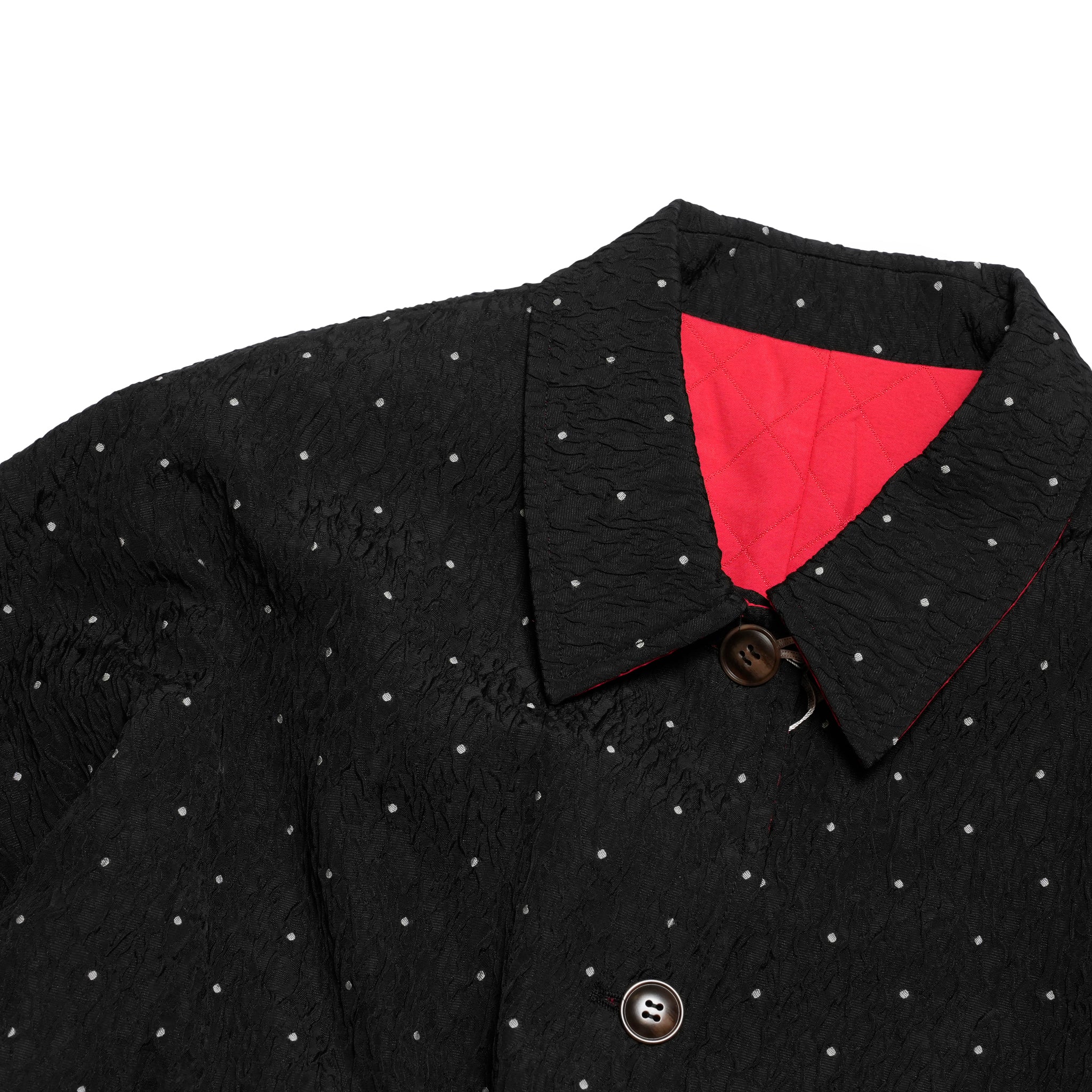 dot reversible quilt jacket | Color_Black | No_wht25fjk4051_bk【WHYTO_ホワイト】
