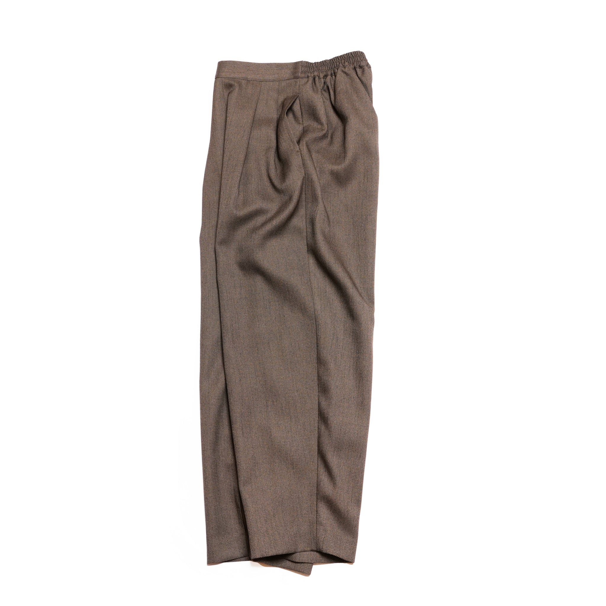 chic tweed round trouser | Color_Brown | No_wht25fpt4057_br【WHYTO_ホワイト】