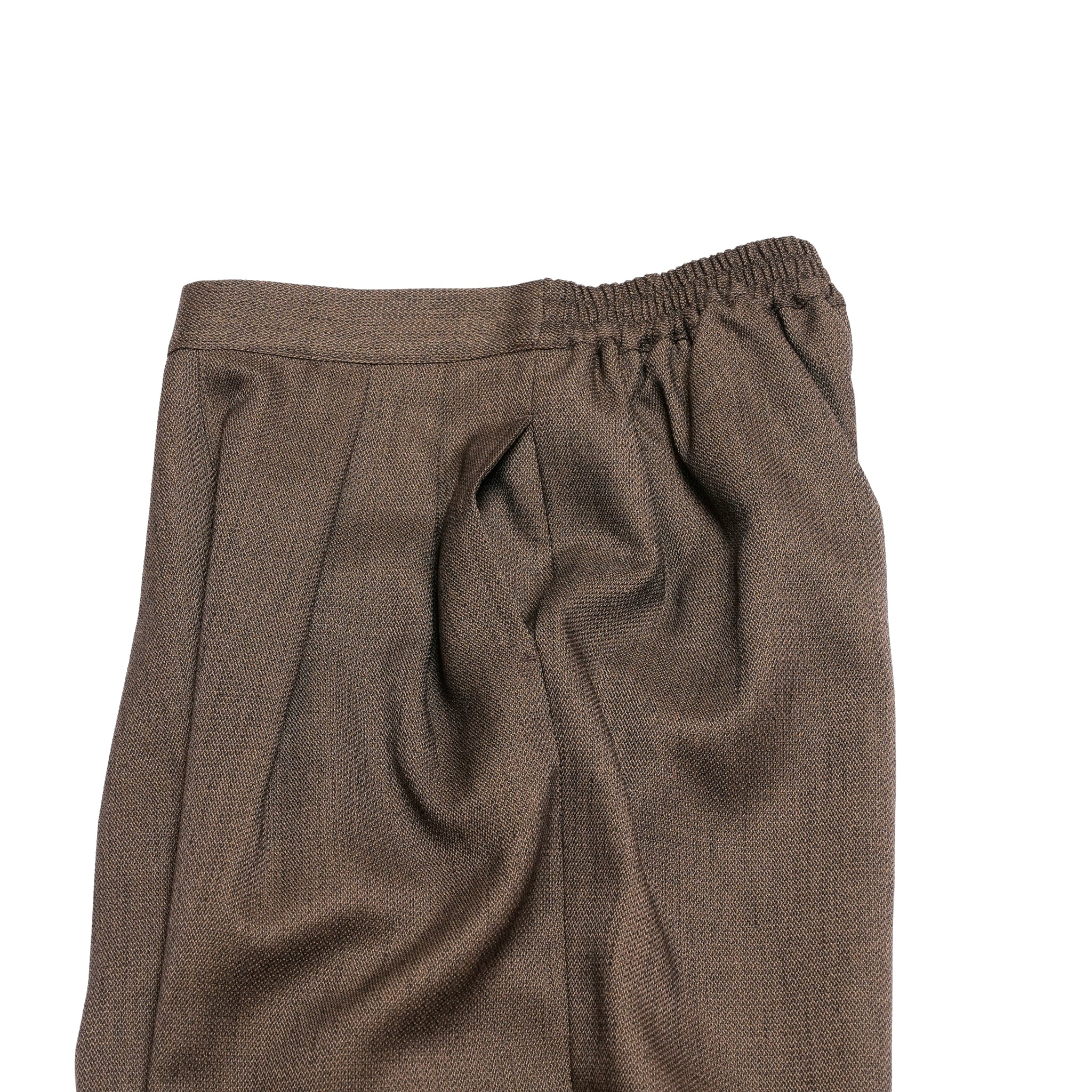 chic tweed round trouser | Color_Brown | No_wht25fpt4057_br【WHYTO_ホワイト】