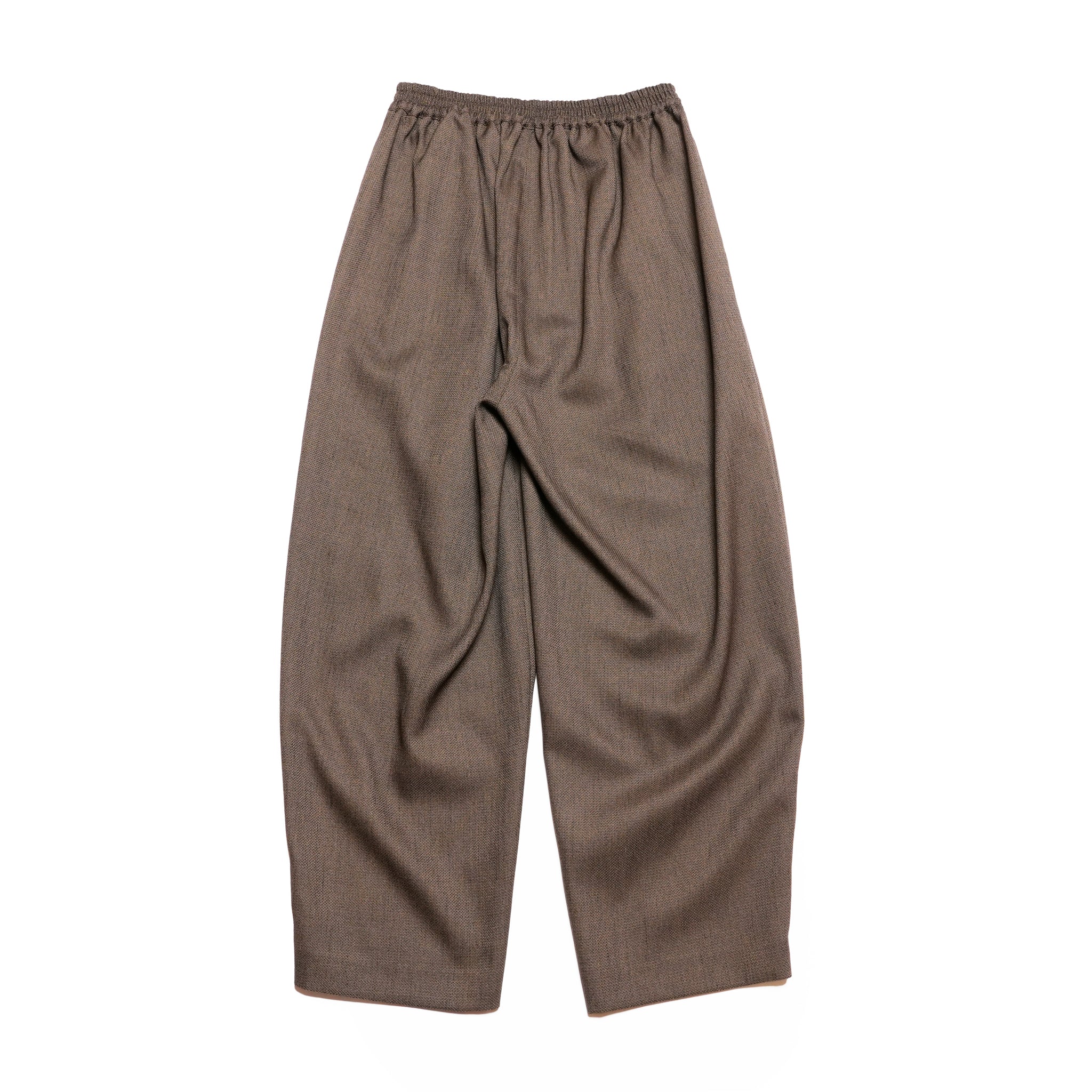 chic tweed round trouser | Color_Brown | No_wht25fpt4057_br【WHYTO_ホワイト】