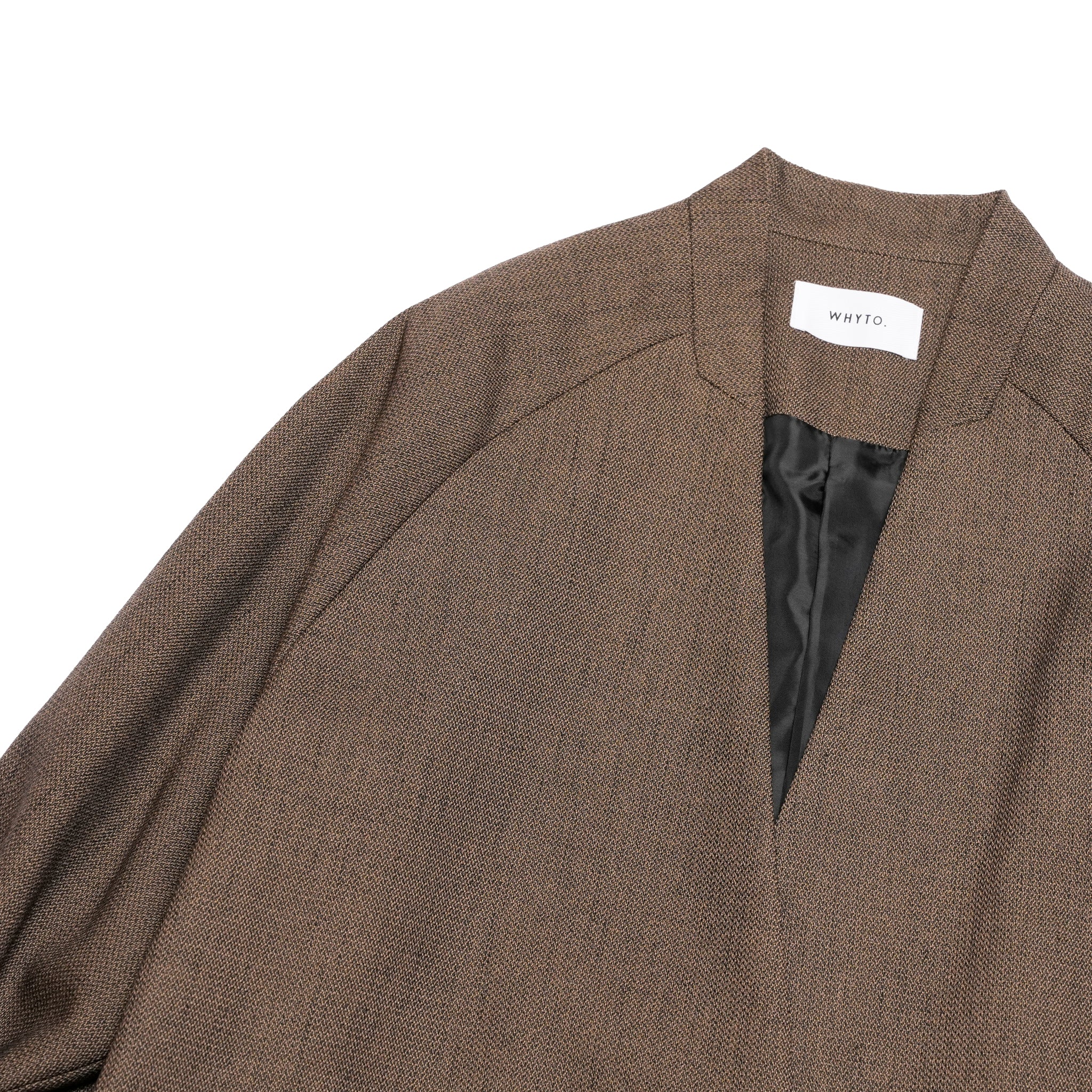 chic tweed over jacket | Color_Brown | No_wht25fjk4049_br【WHYTO_ホワイト】