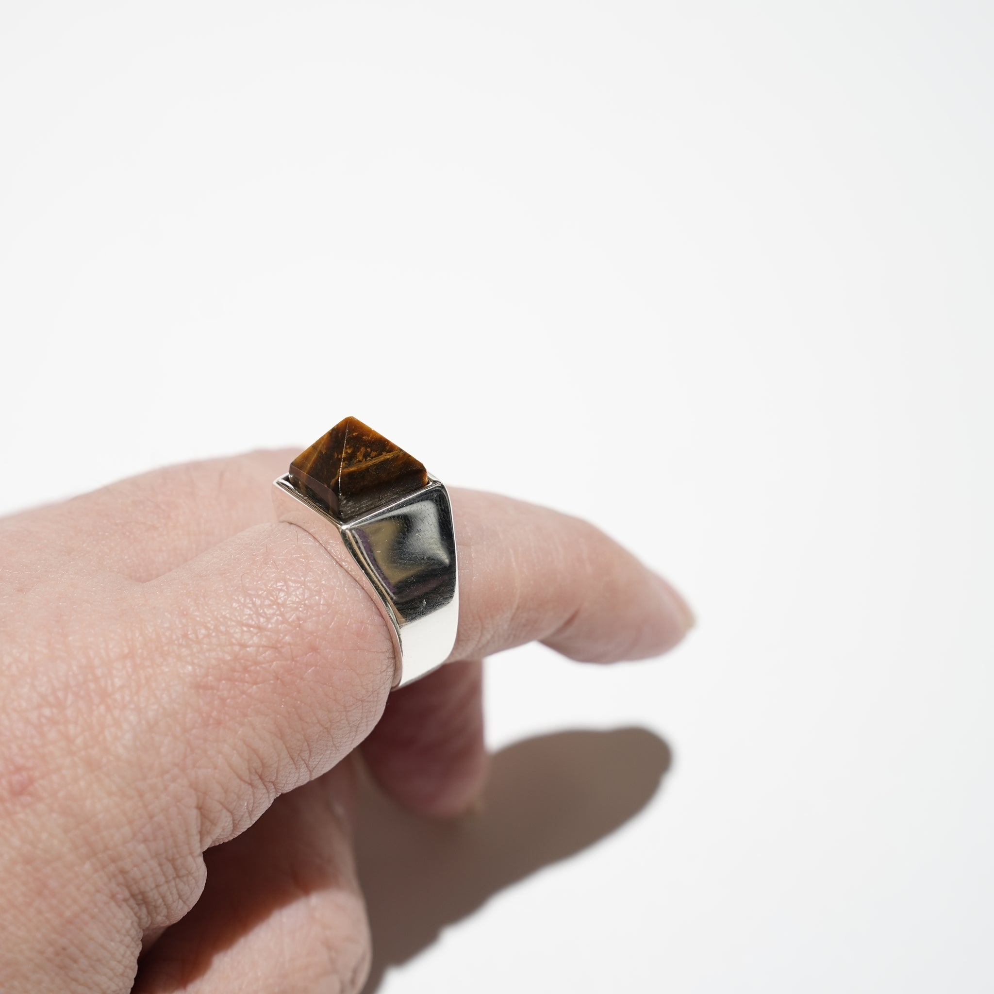 No:nasring001 | Name:Pyramid Ring | Color:Camel/Black【NASNGWAM_ナスングワム】