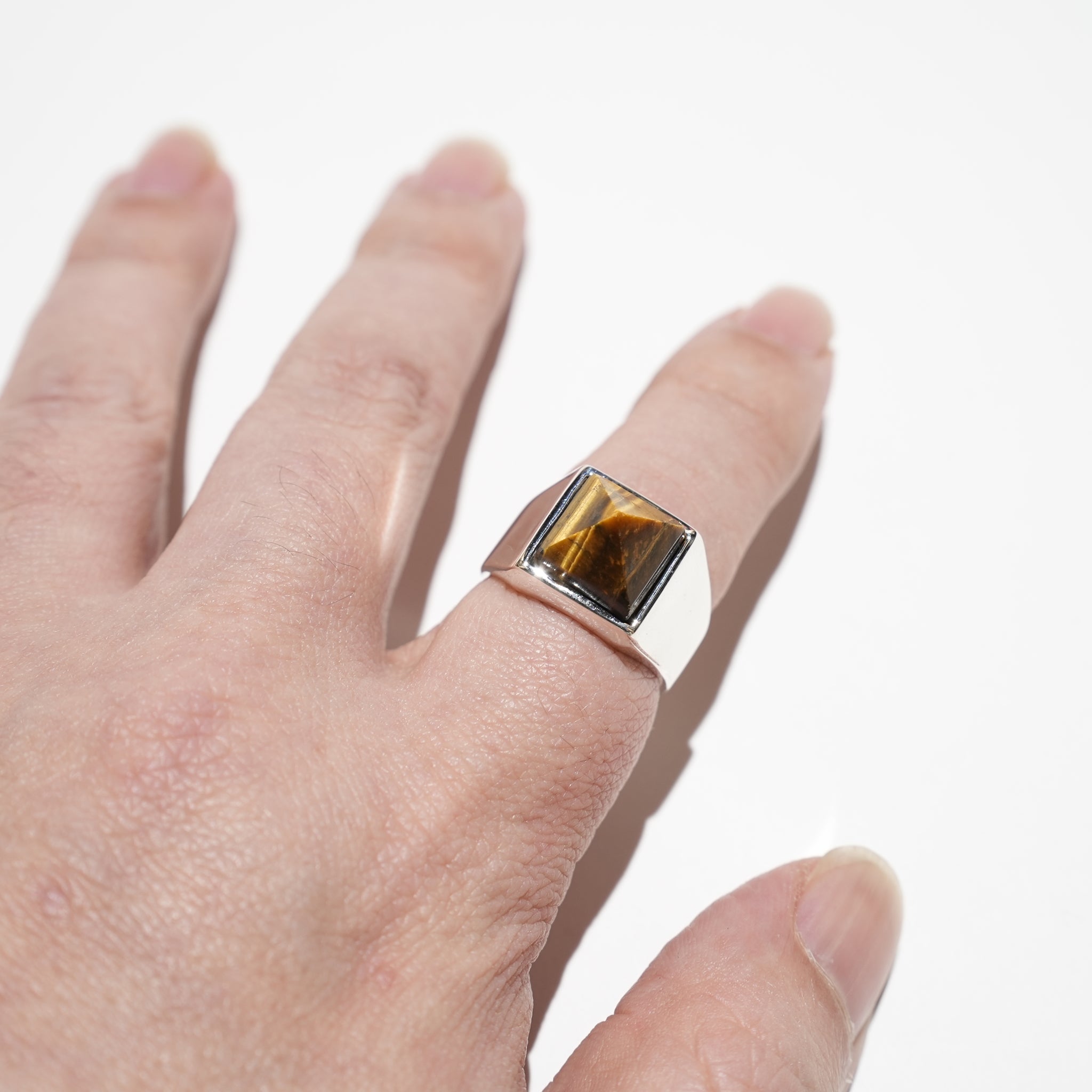 No:nasring001 | Name:Pyramid Ring | Color:Camel/Black【NASNGWAM_ナスングワム】