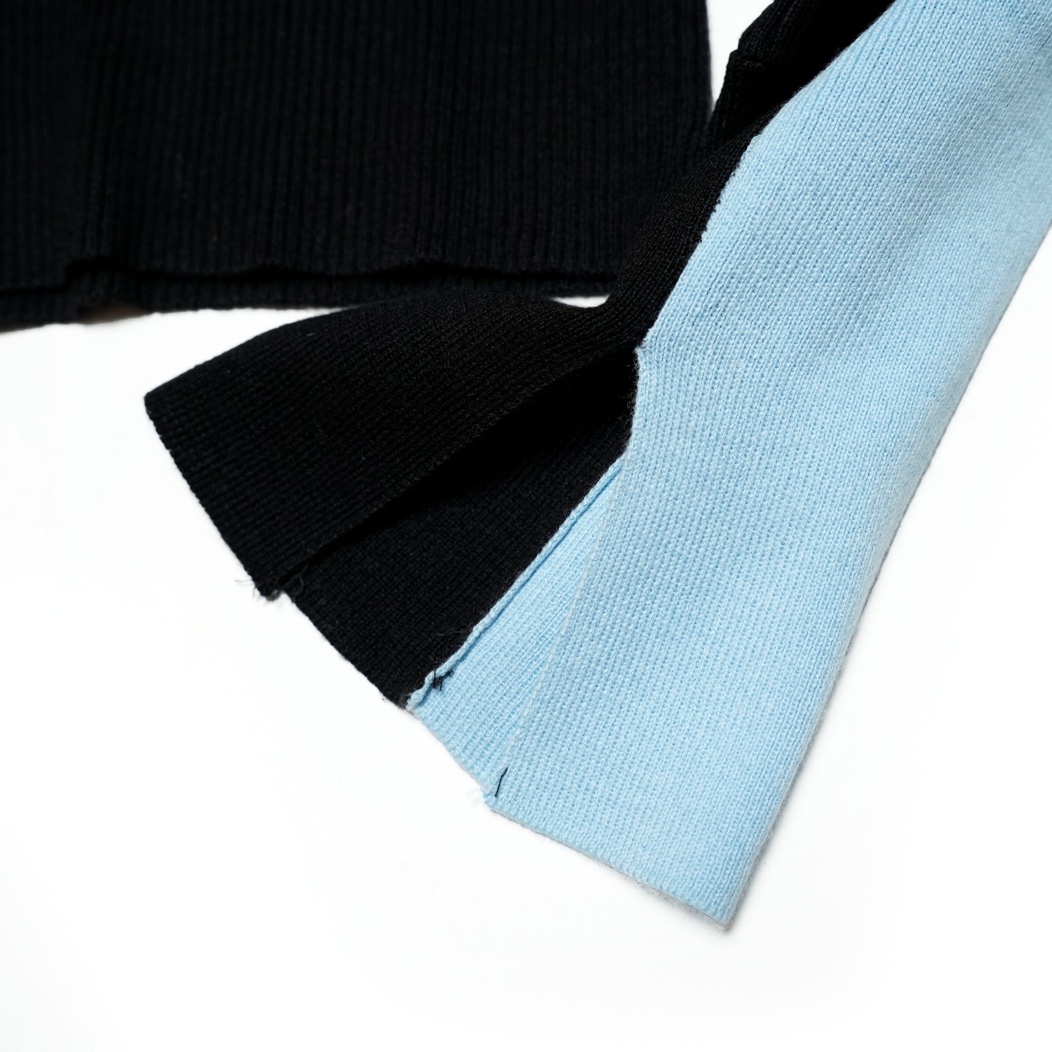 Color Block Knit – Black | WHYTO