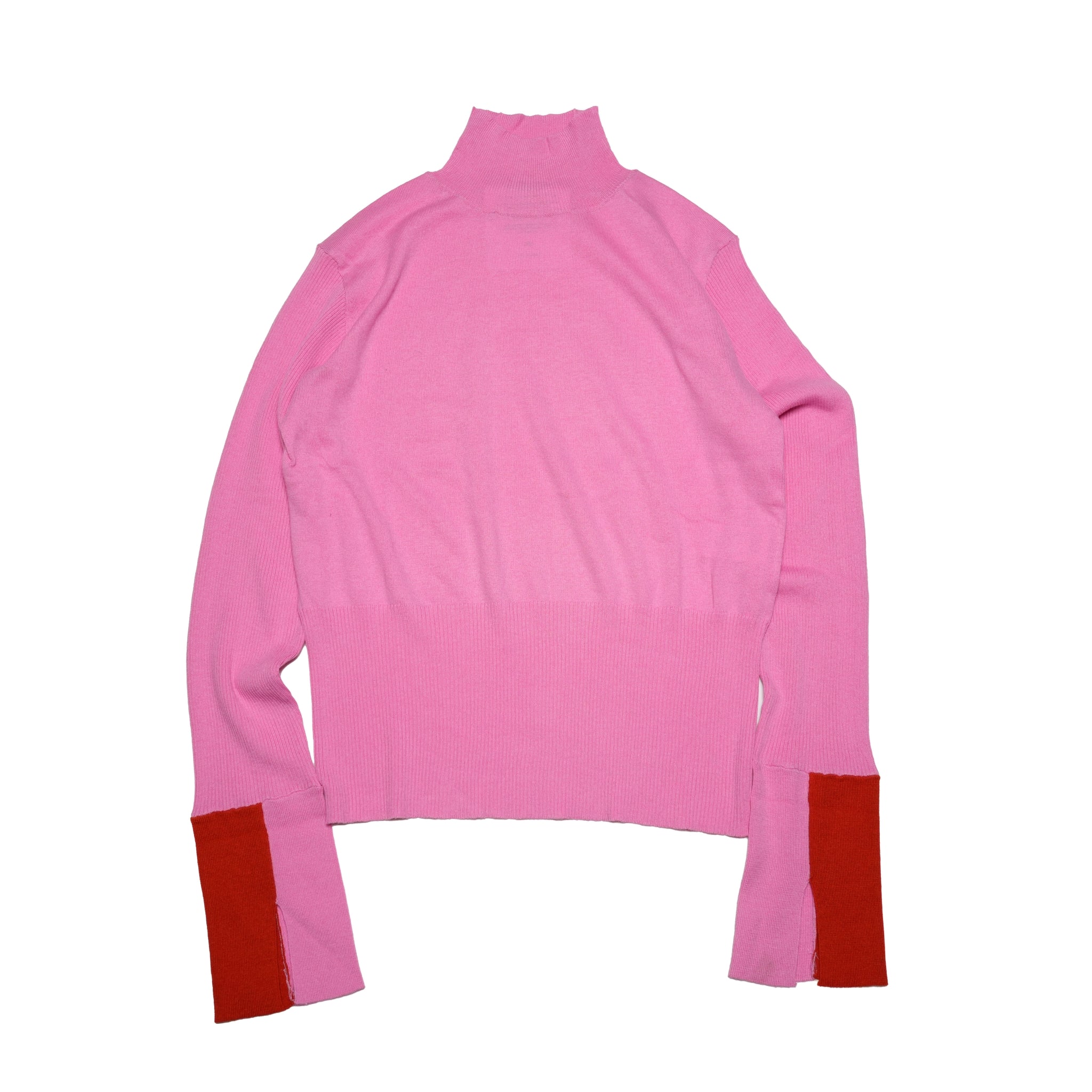 WHT24FKN4031_PINK | color block knit | Color:Pink【WHYTO_ホワイト】