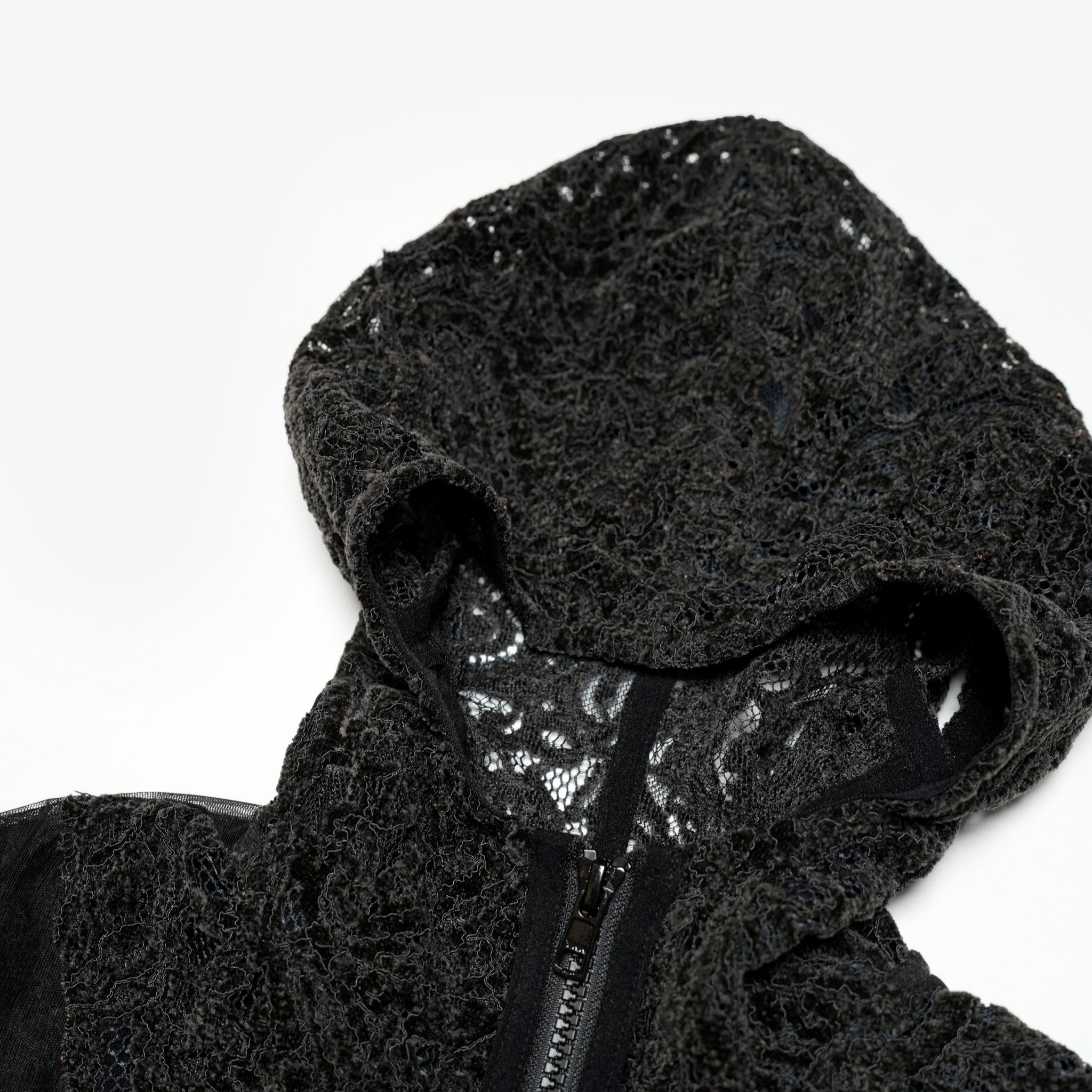 SNA24-T03 | Japanese Lace Spliced Hollow Sun Protection Jacket - Black【SEIVSON_セイブソン】