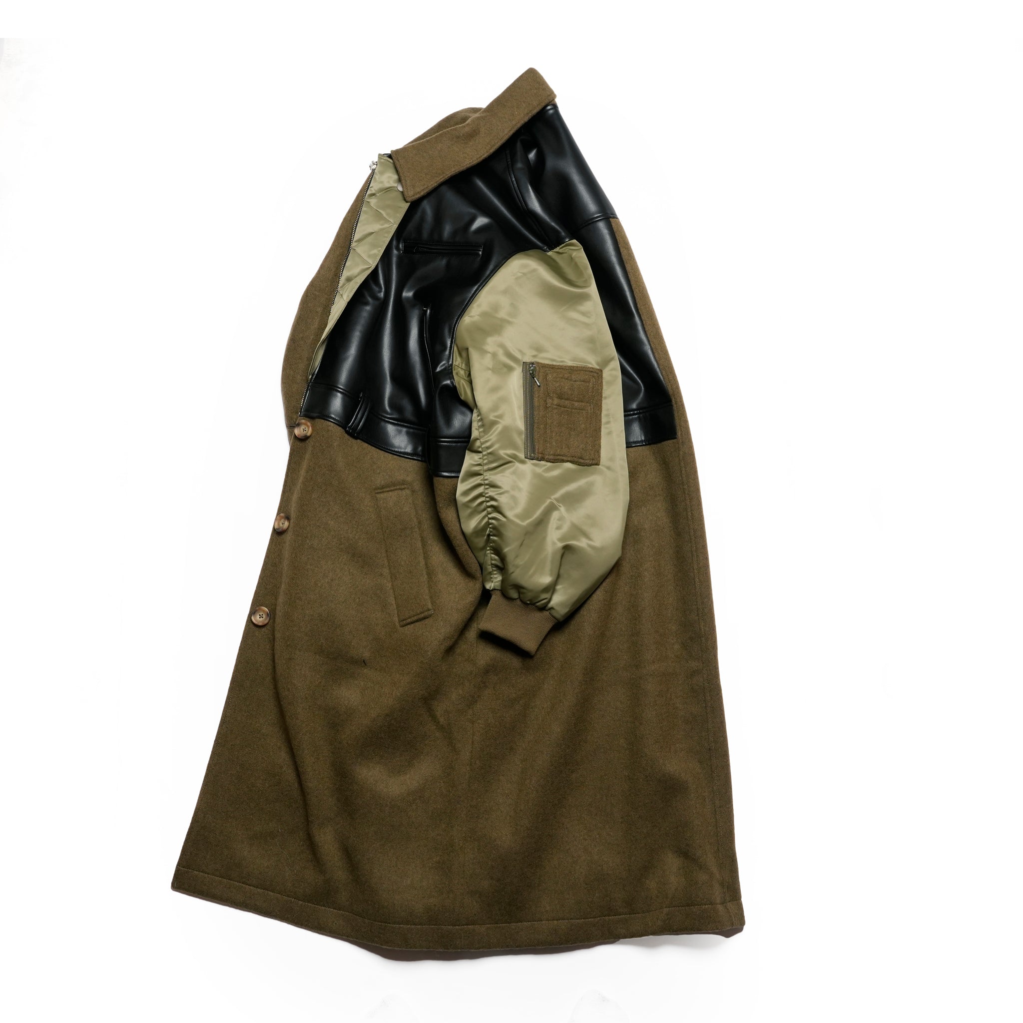 FUSION RIDERS MIX COAT | Color_Khaki | No_sf25aw-04_khaki【STOF_ストフ】