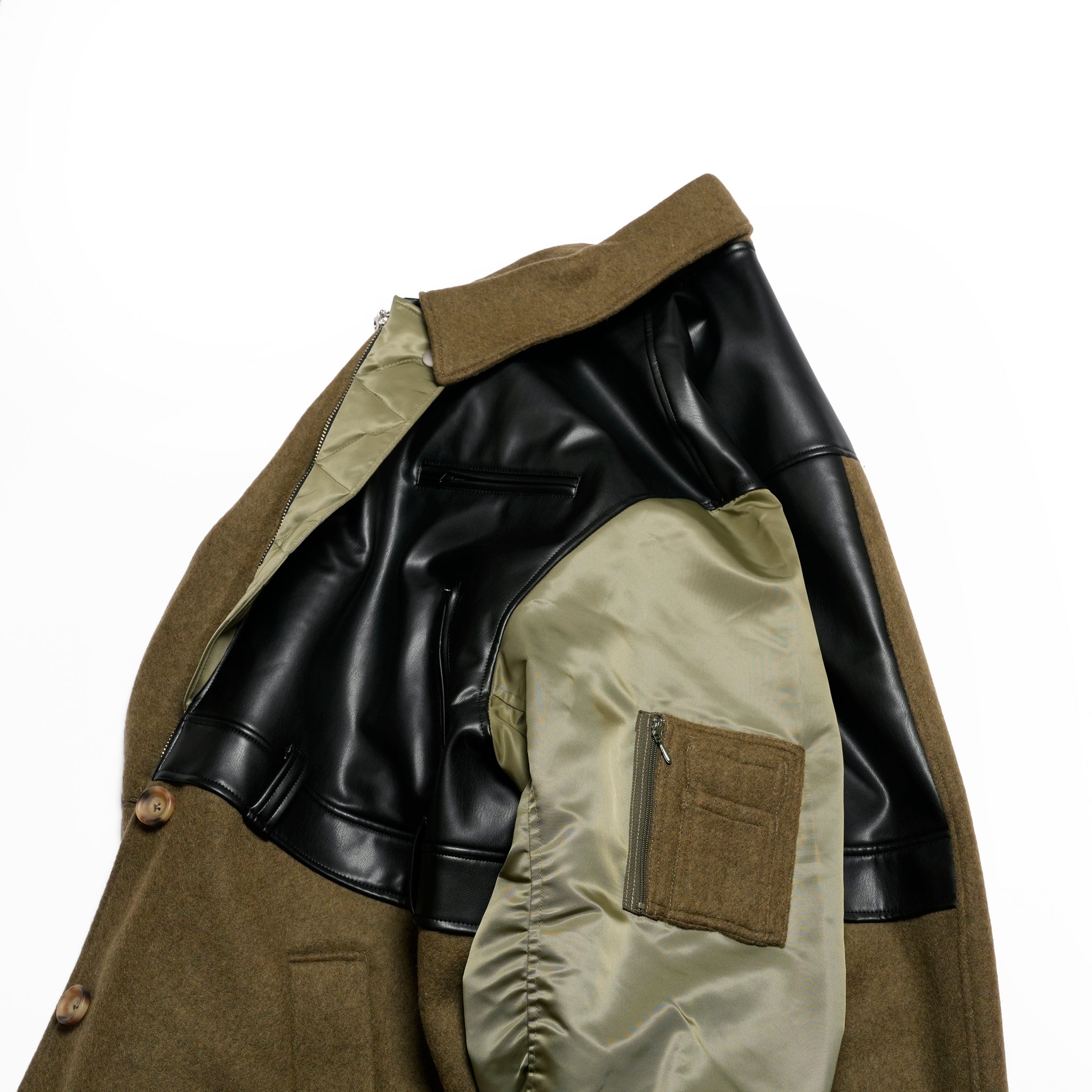 FUSION RIDERS MIX COAT | Color_Khaki | No_sf25aw-04_khaki【STOF_ストフ】