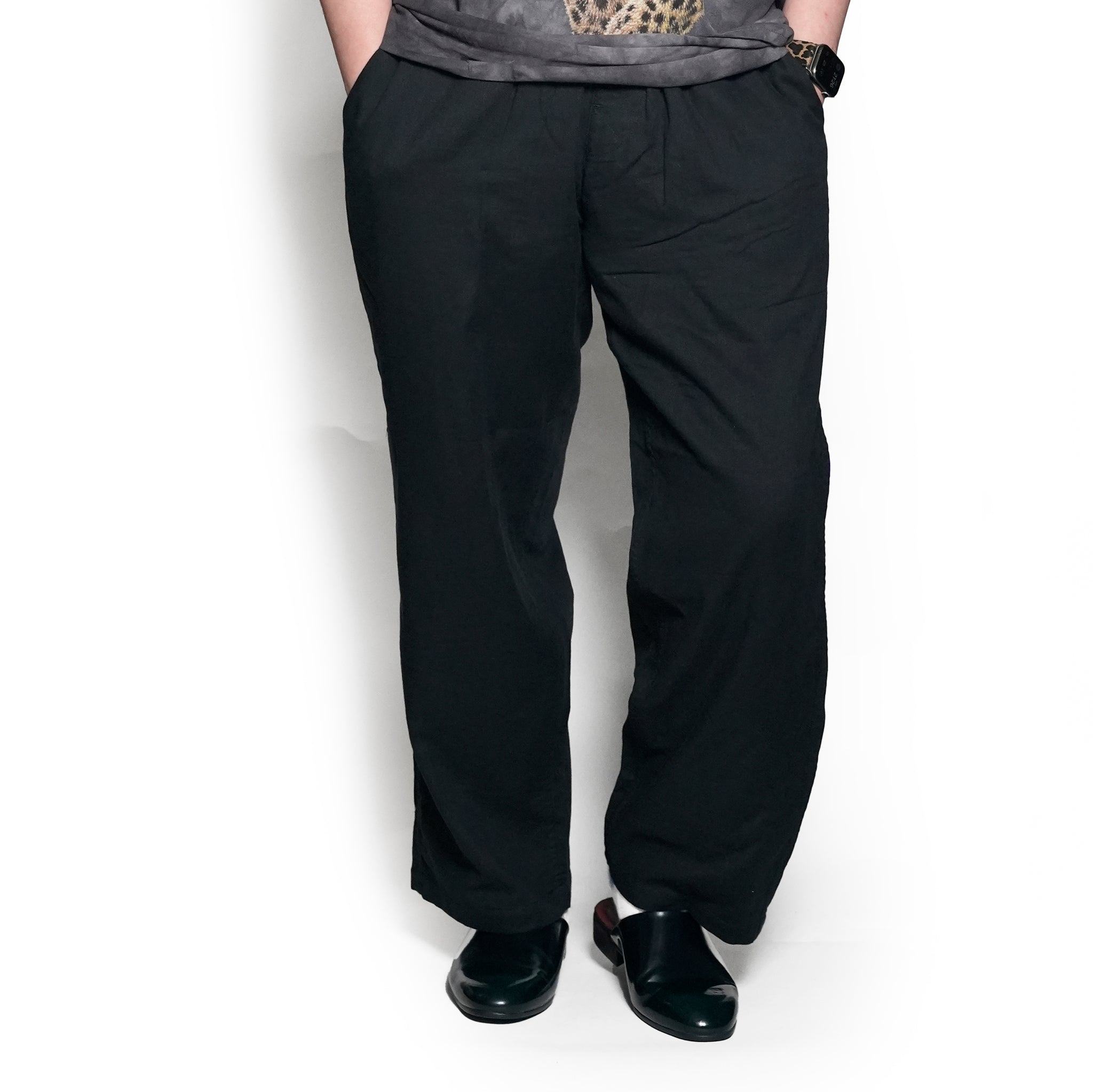 RELAX FIT №123 [ Relax Gauze easyslacks ] Color:Black/Navy