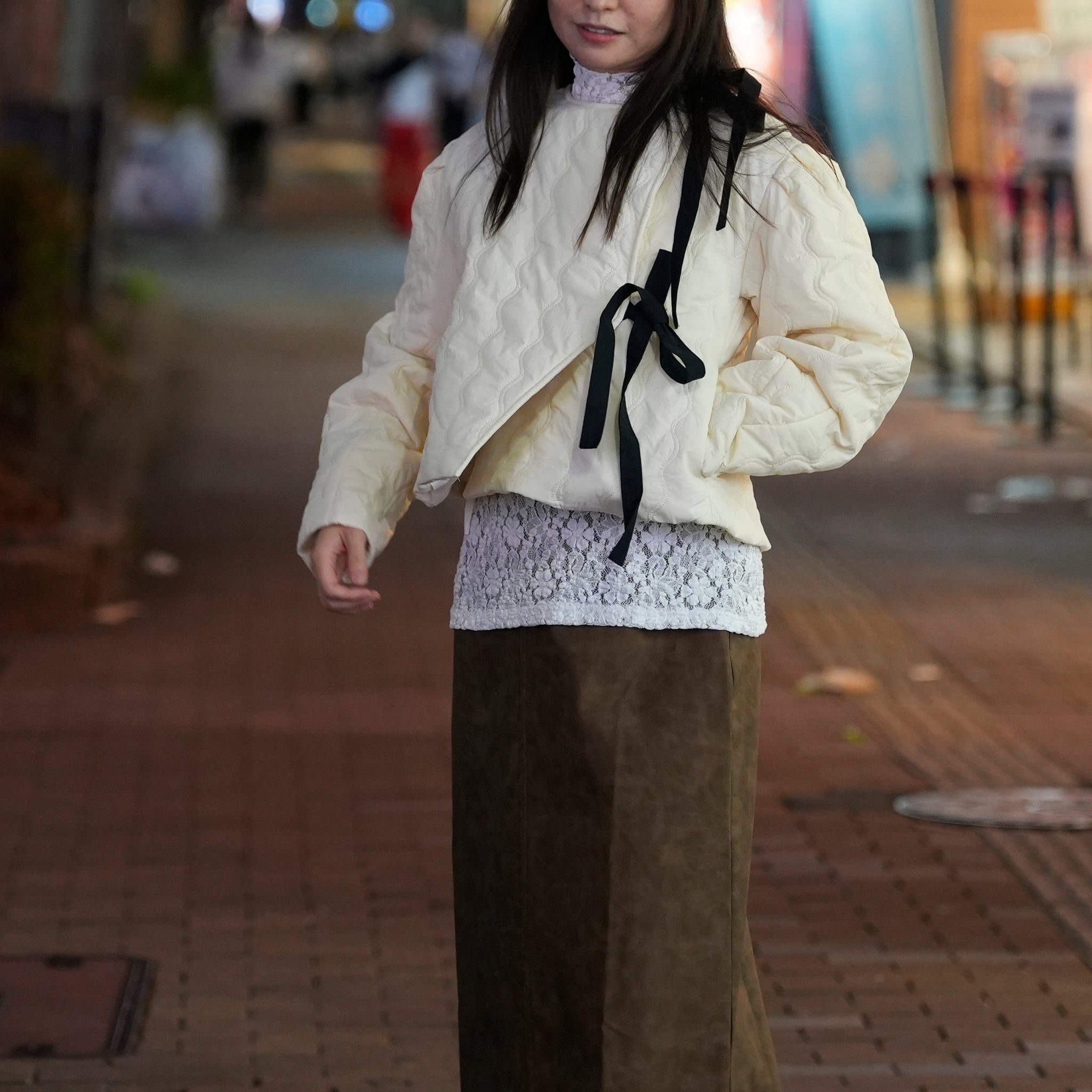Jules Quilted Jacket | Color_Ivory | No_32GH02JKG132IVO_IVORY【GHOSPELL_ゴスペル】