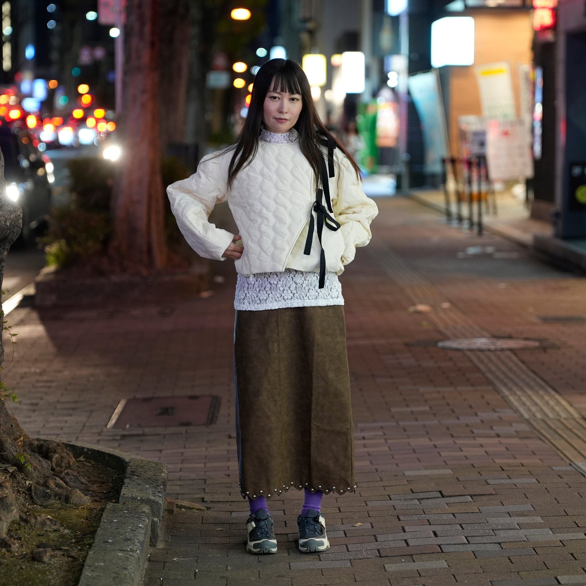 Jules Quilted Jacket | Color_Ivory | No_32GH02JKG132IVO_IVORY【GHOSPELL_ゴスペル】