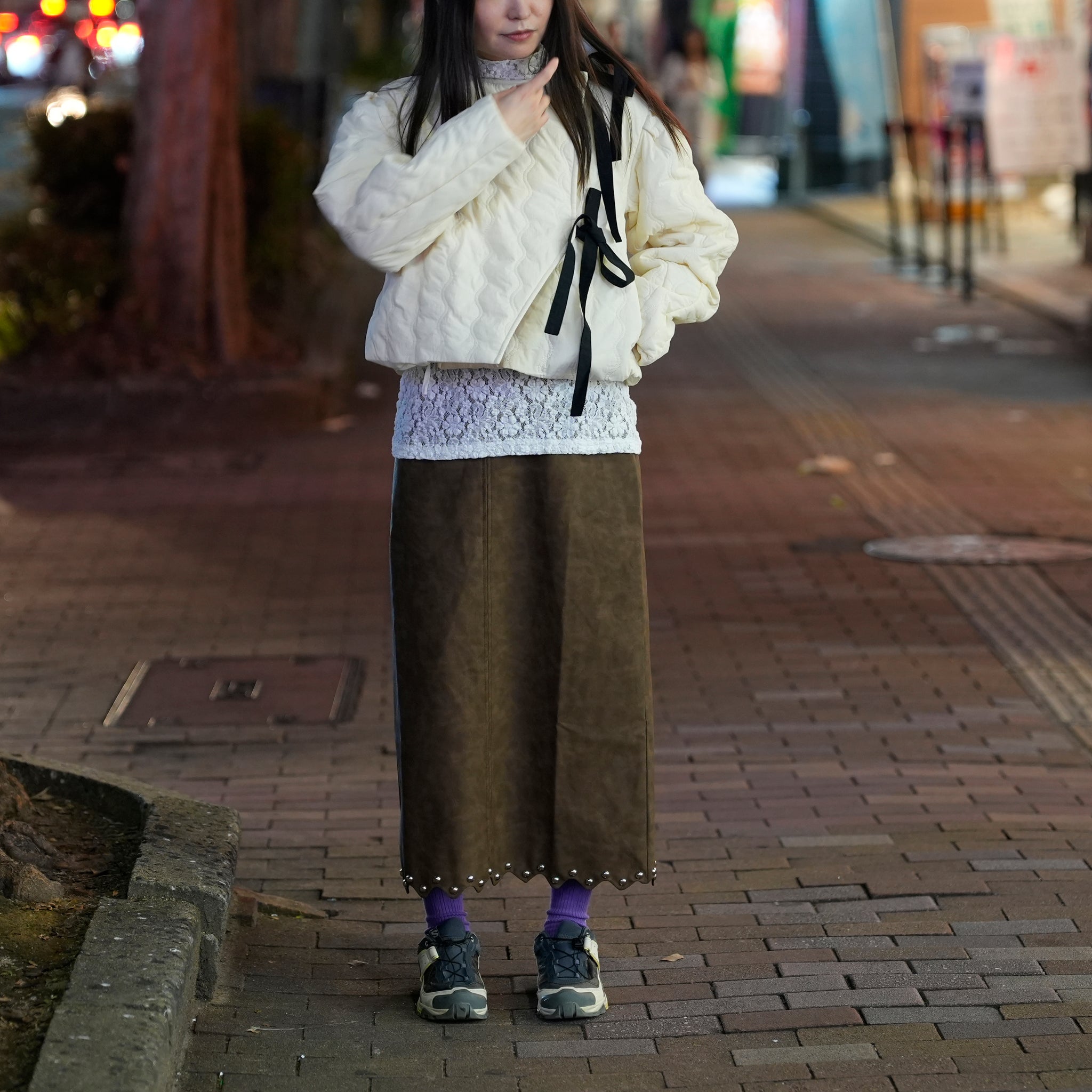 Jules Quilted Jacket | Color_Ivory | No_32GH02JKG132IVO_IVORY【GHOSPELL_ゴスペル】
