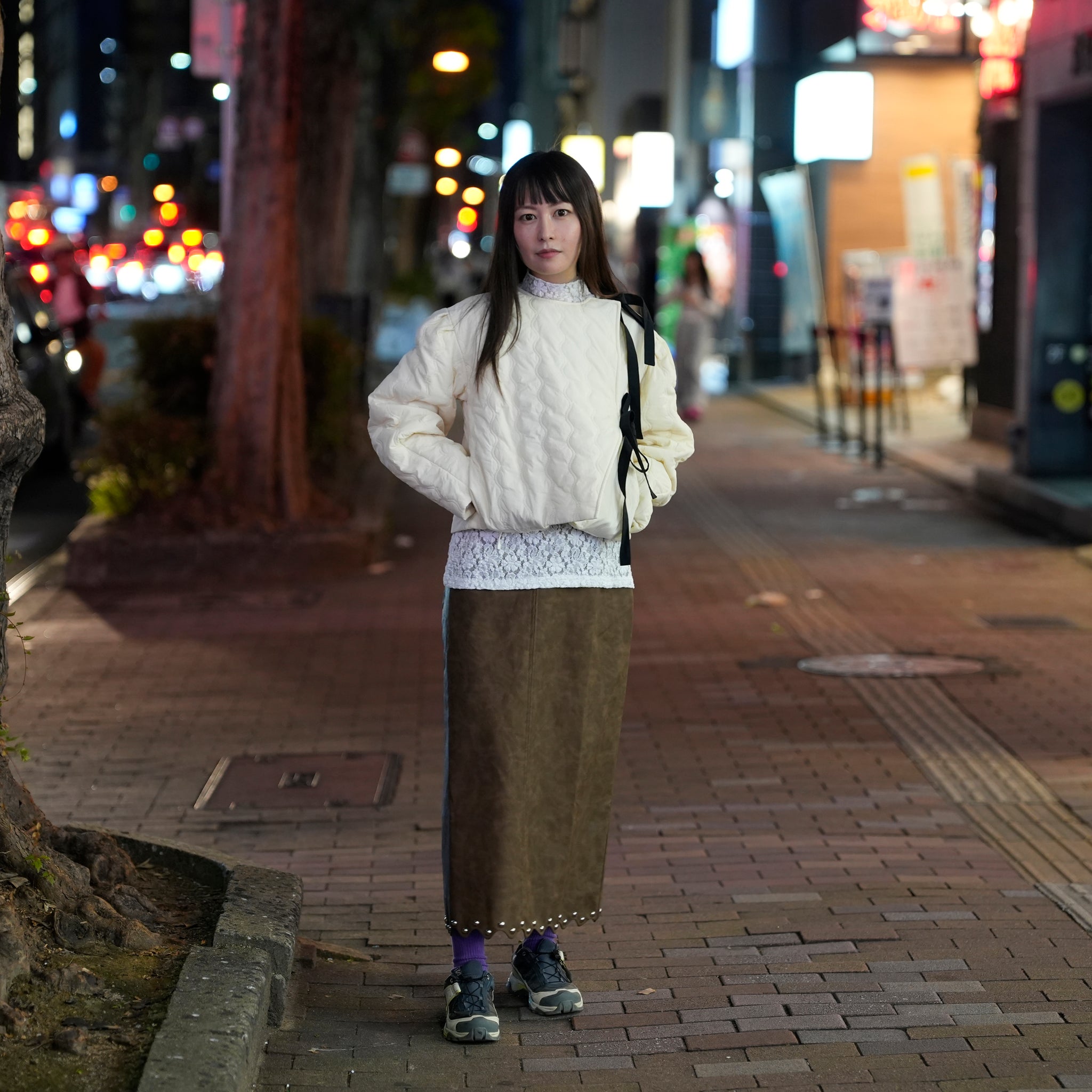 Jules Quilted Jacket | Color_Ivory | No_32GH02JKG132IVO_IVORY【GHOSPELL_ゴスペル】