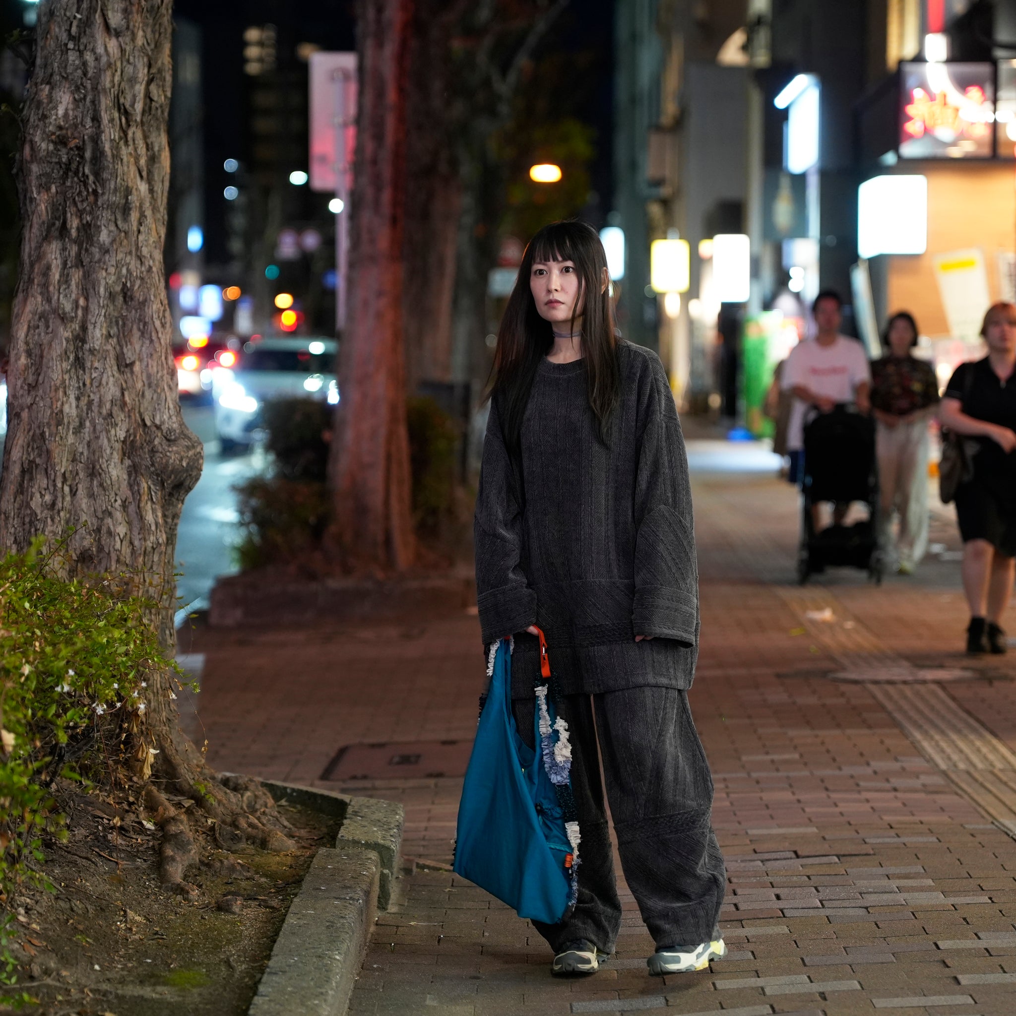Pattern Switch Pullover | Color_Charcoal | No_bsd25aw-17_charcoal【BEDSIDEDRAMA_ベッドサイドドラマ】