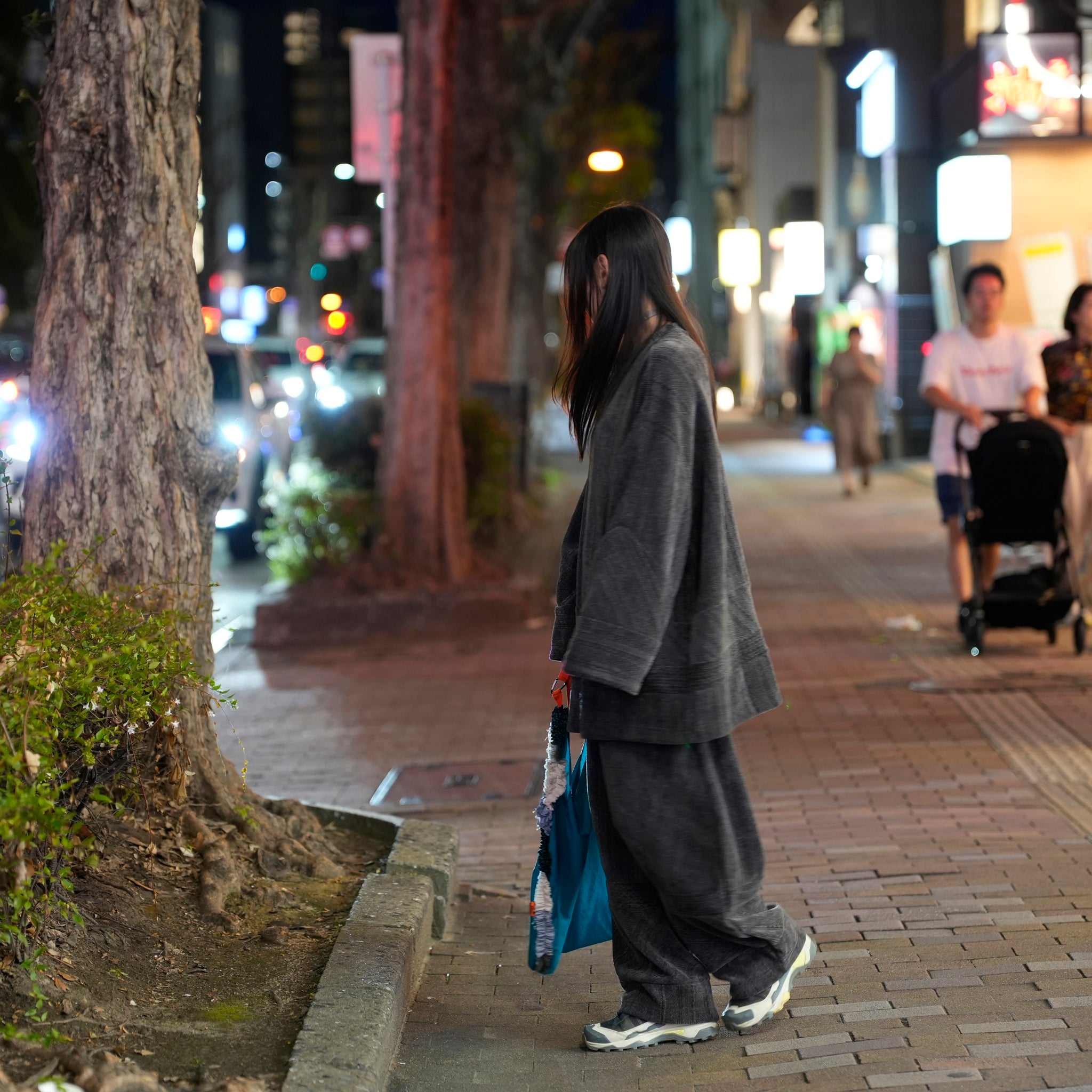 Pattern Switch Pullover | Color_Charcoal | No_bsd25aw-17_charcoal【BEDSIDEDRAMA_ベッドサイドドラマ】