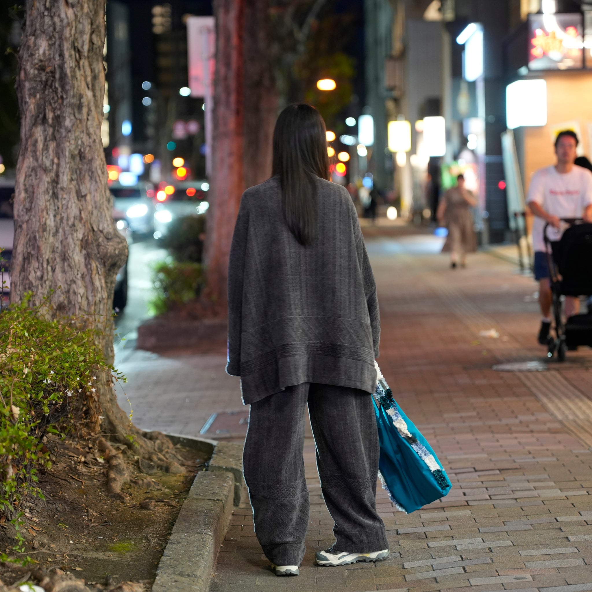 Pattern Switch Pullover | Color_Charcoal | No_bsd25aw-17_charcoal【BEDSIDEDRAMA_ベッドサイドドラマ】