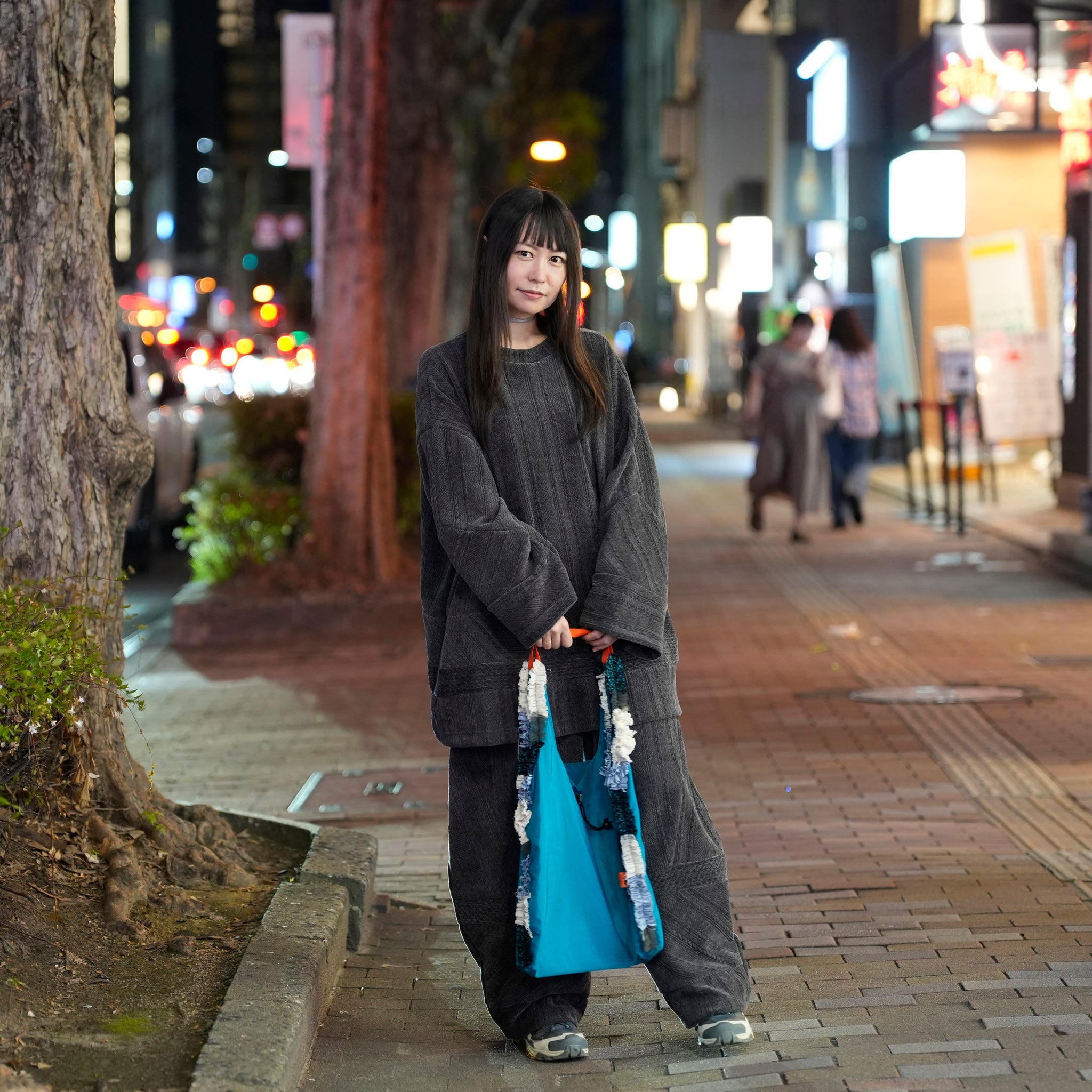 Pattern Switch Pullover | Color_Charcoal | No_bsd25aw-17_charcoal【BEDSIDEDRAMA_ベッドサイドドラマ】