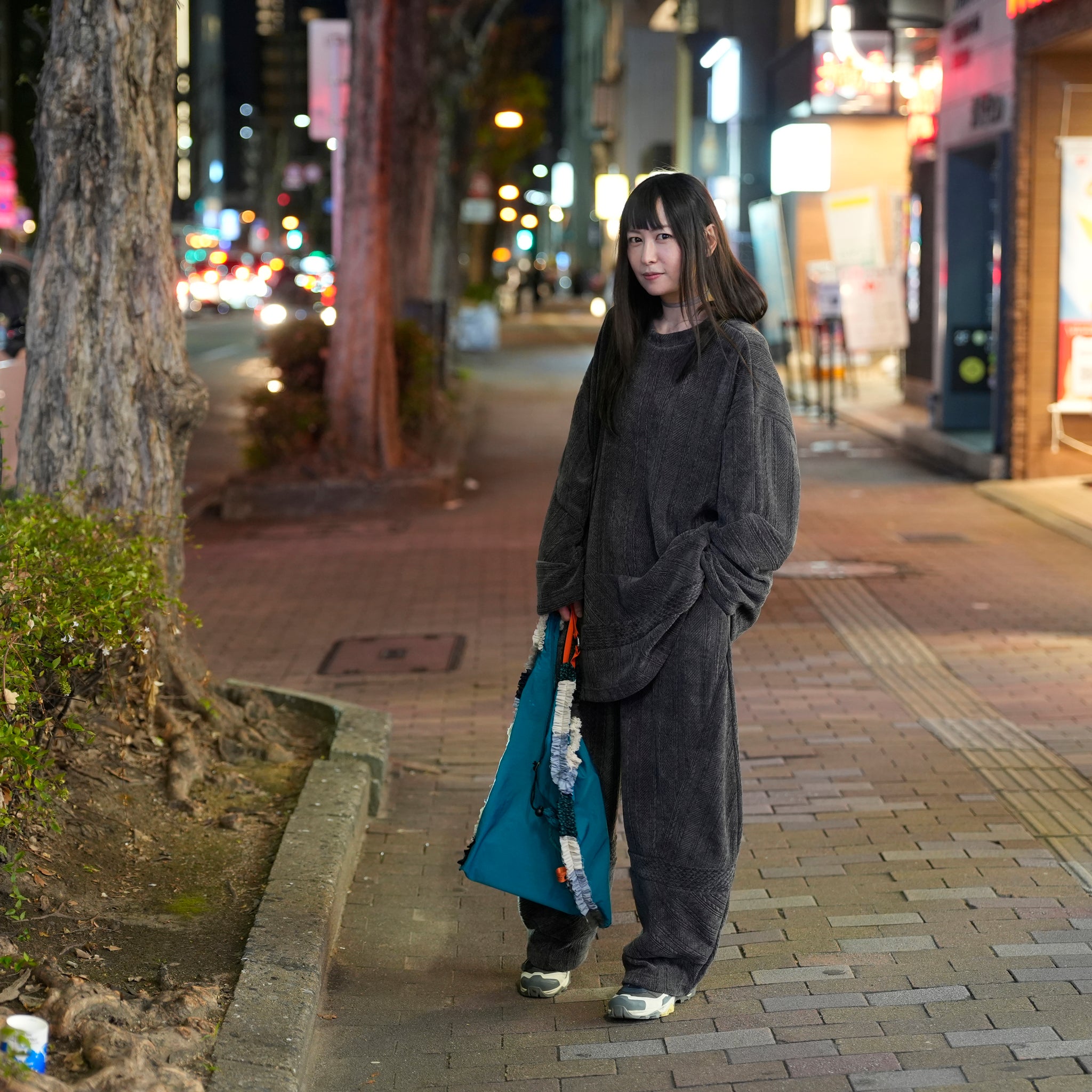 Pattern Switch Pullover | Color_Charcoal | No_bsd25aw-17_charcoal【BEDSIDEDRAMA_ベッドサイドドラマ】