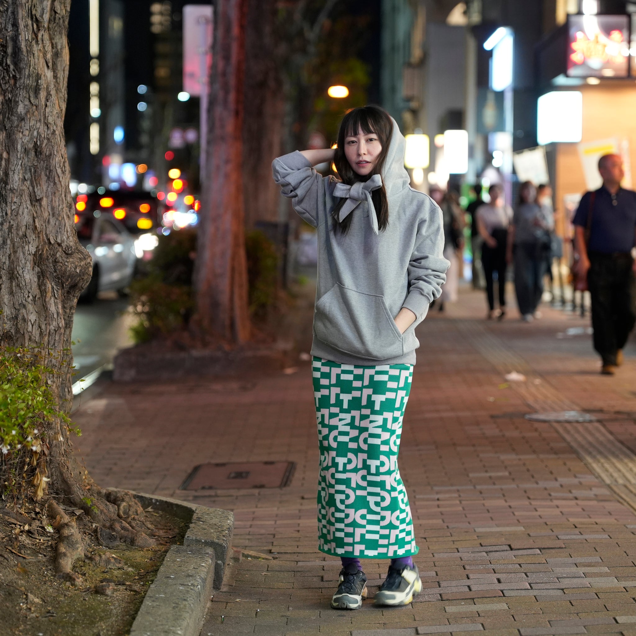 ジャガードスカート | Color_Green | No_opknt241001_green【OPULENCE_オーピュレンス】