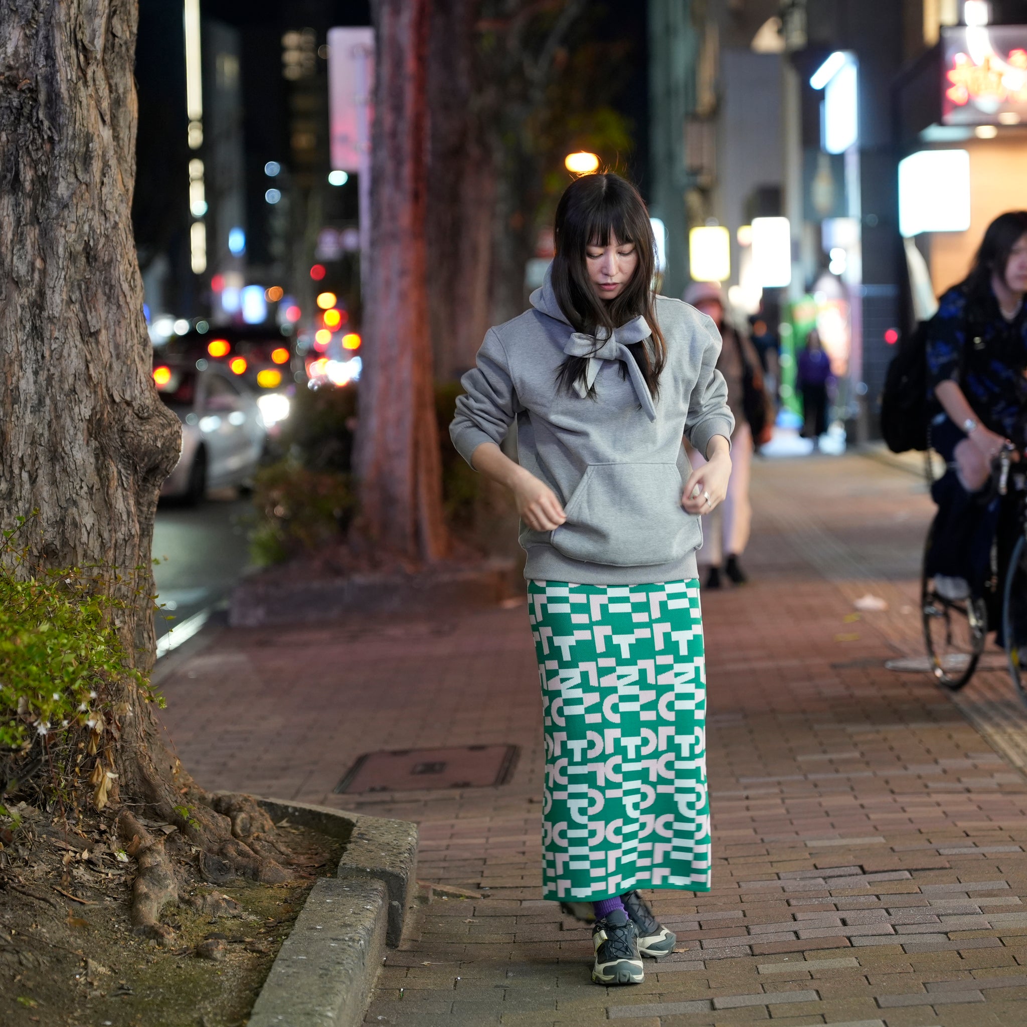 ジャガードスカート | Color_Green | No_opknt241001_green【OPULENCE_オーピュレンス】
