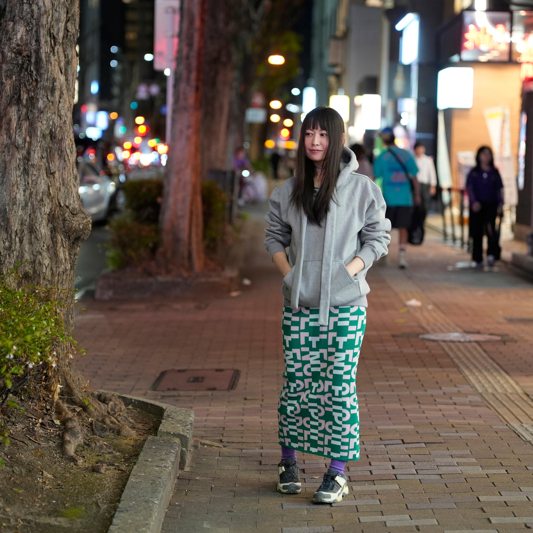 ジャガードスカート | Color_Green | No_opknt241001_green【OPULENCE_オーピュレンス】