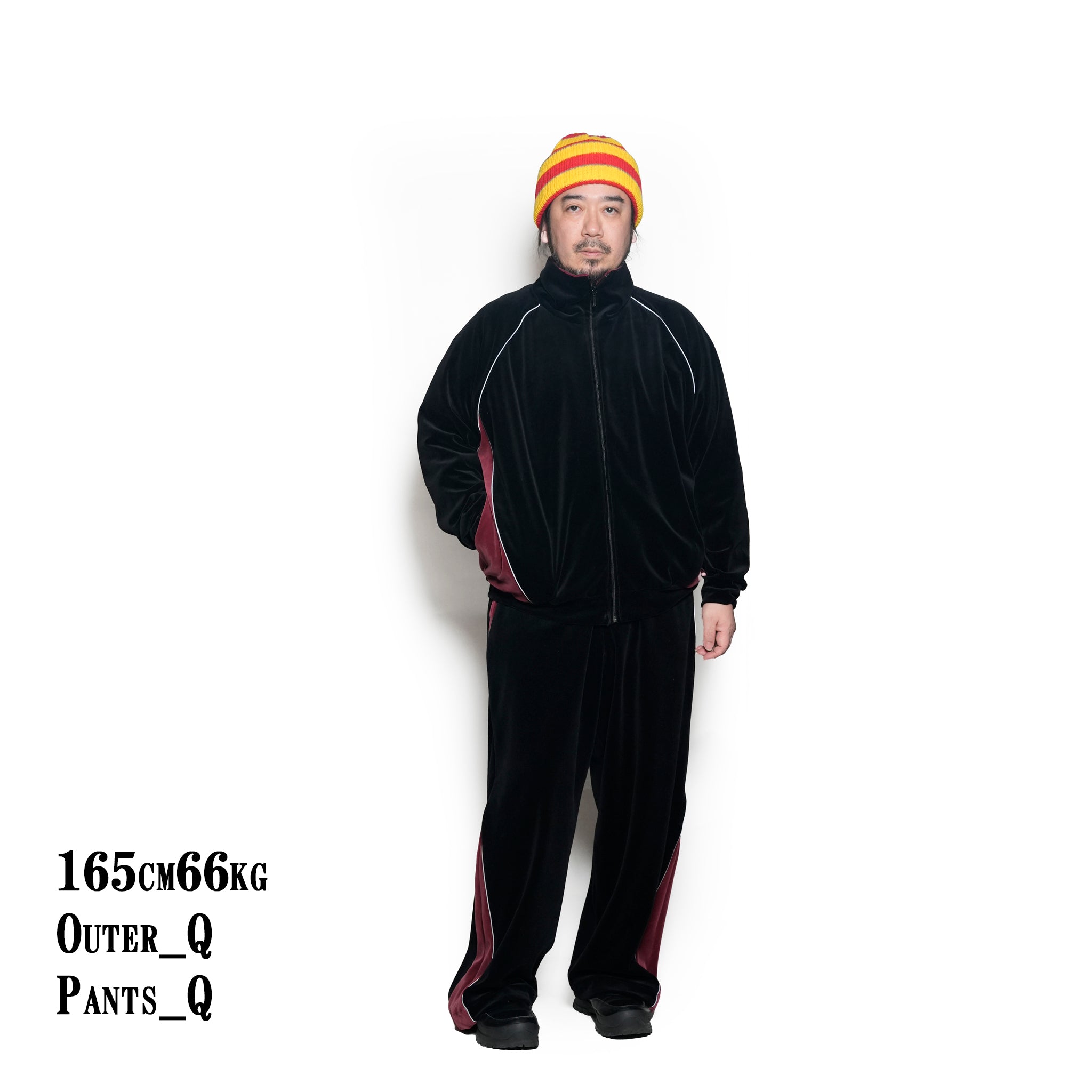 VELOUR TRACK EZ | Color_Black | No_voo-1243_black【VOO_ヴォー】【入荷予定アイテム・入荷連絡可能】
