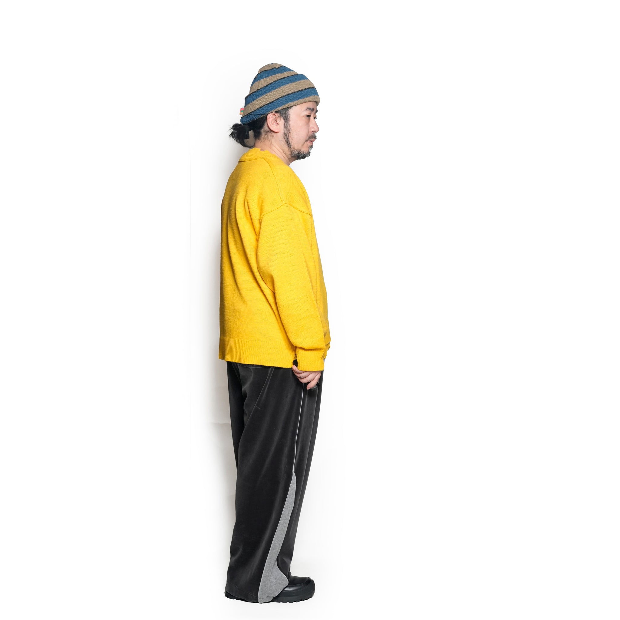 TRICKY V DAMAGED KNIT | Color_Yellow | No_voo-1240_yellow【VOO_ヴォー】【入荷予定アイテム・入荷連絡可能】