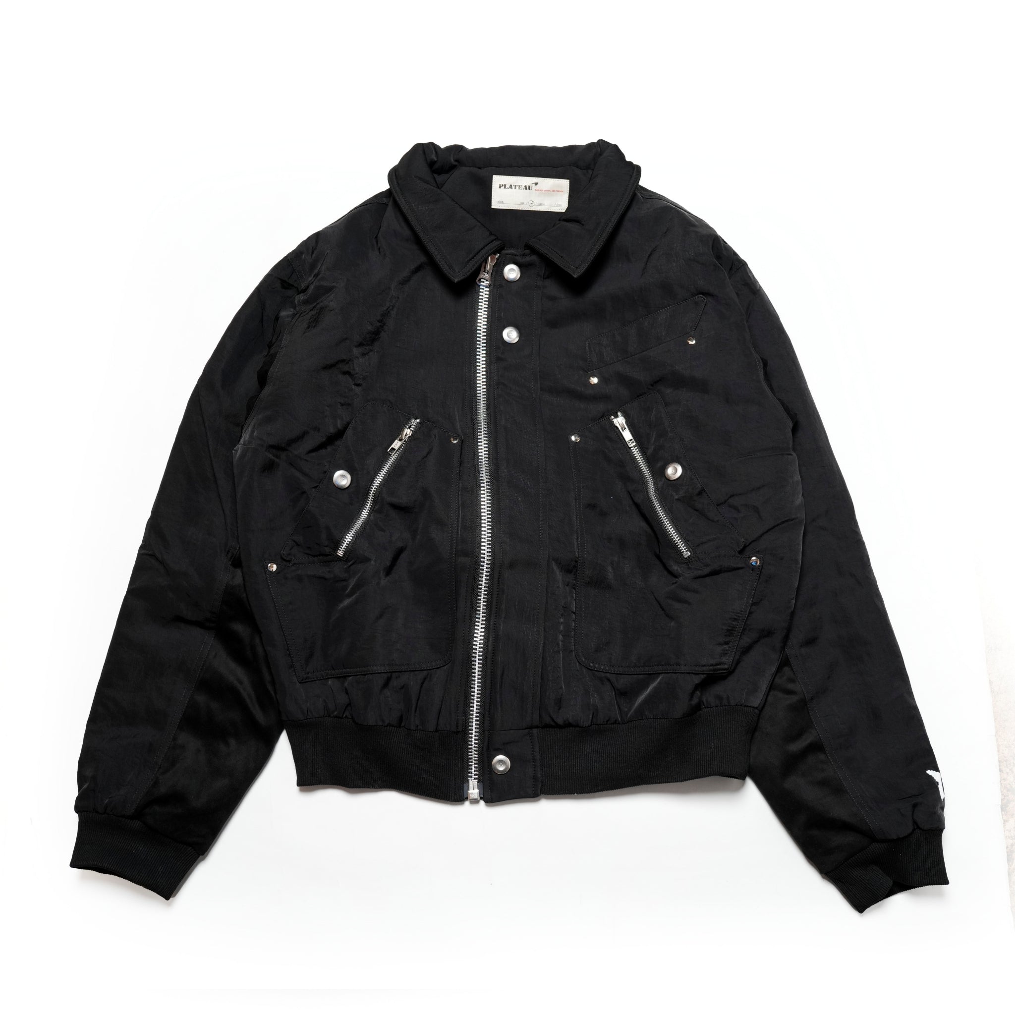 Pla24awj03-1_Black | 2024 logo bomber | Color:Black【PLATEAU STUDIO_プラトー スタジオ】