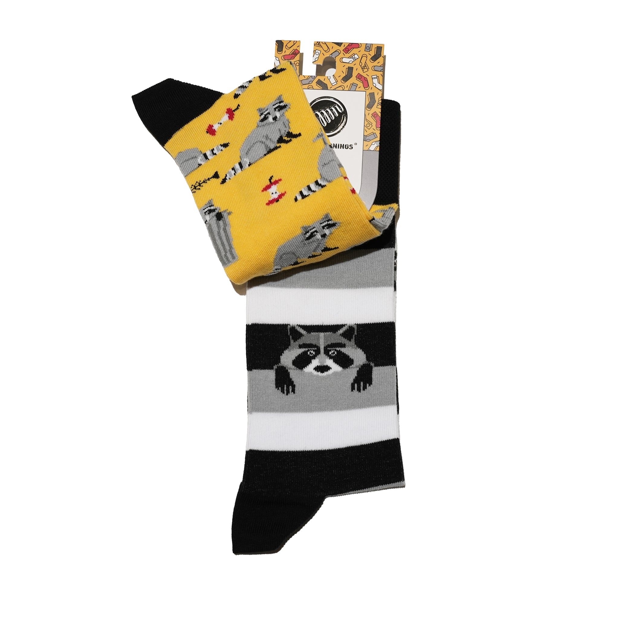 many mornings reguler socks / Raccoon Bandit 【many mornings メニ―モーニングス】【ネコポス選択可能】