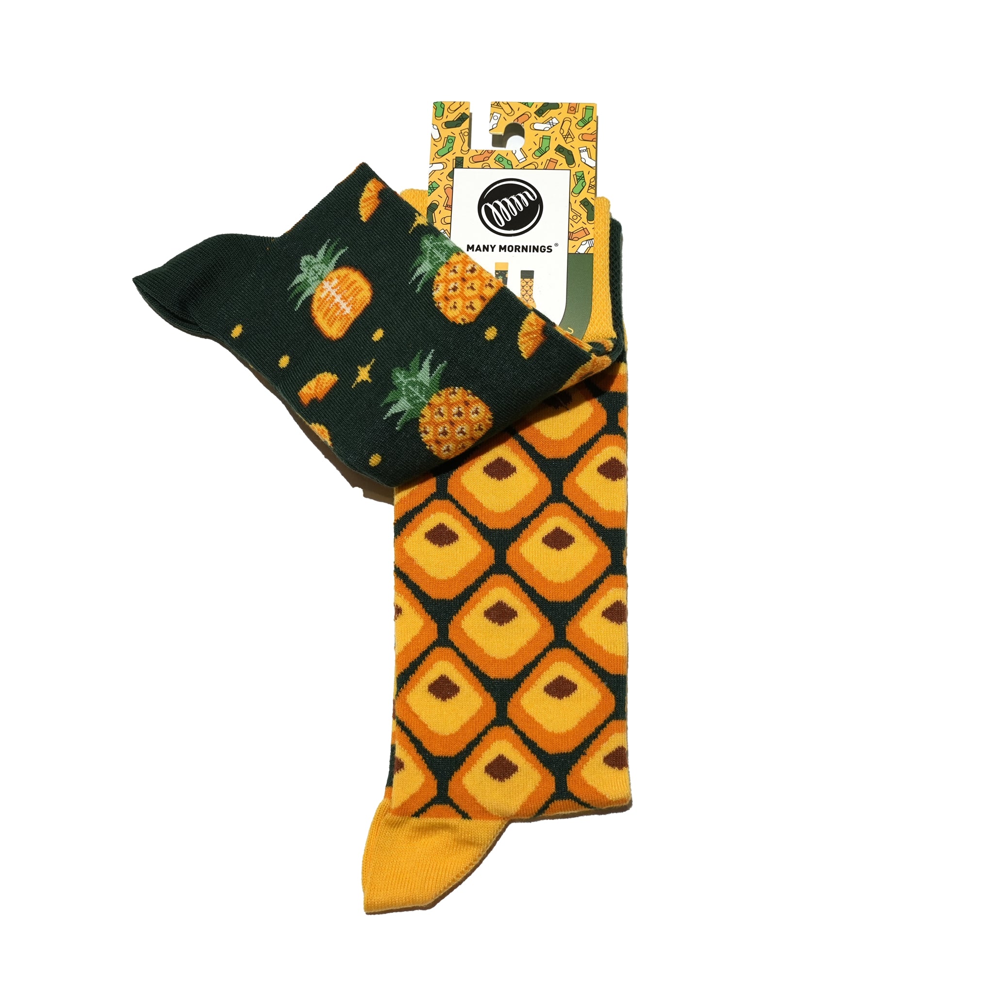 many mornings reguler socks / The Pineapple 【many mornings メニ―モーニングス】【ネコポス選択可能】