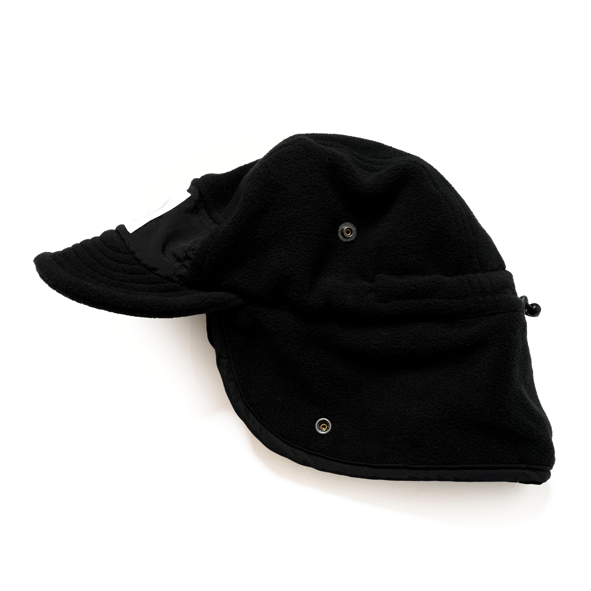 LIGHT FLEECE FLAP CAP | Color:Black【POLER_ポーラー】【ネコポス選択可能】