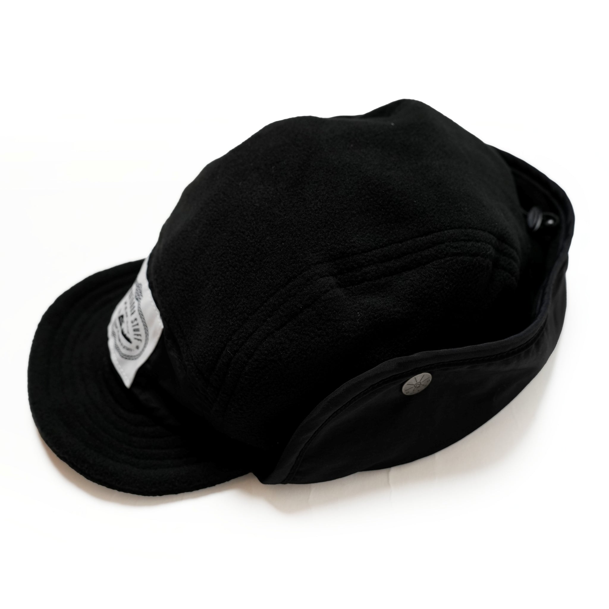 LIGHT FLEECE FLAP CAP | Color:Black【POLER_ポーラー】【ネコポス選択可能】