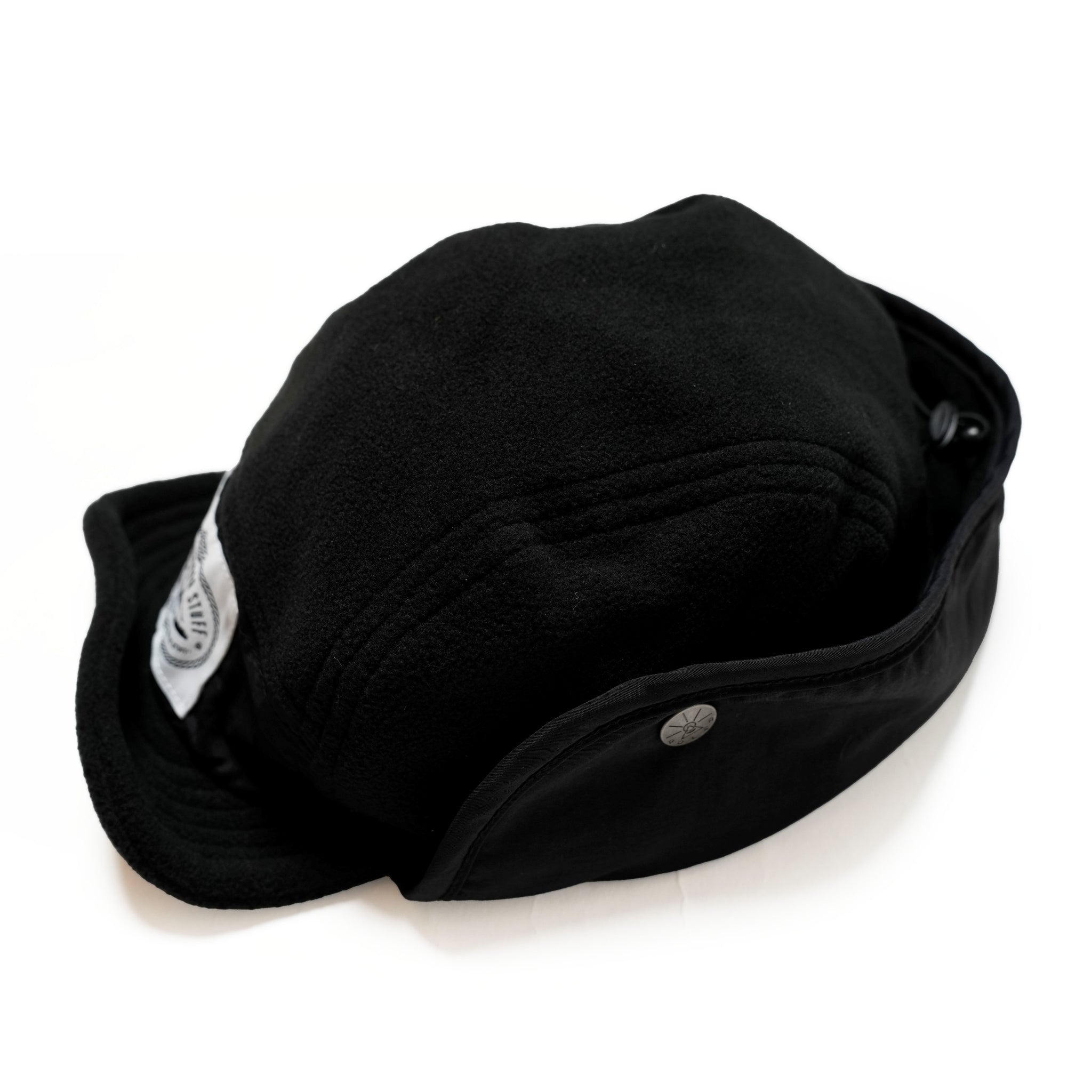 LIGHT FLEECE FLAP CAP | Color:Black【POLER_ポーラー】【ネコポス選択可能】