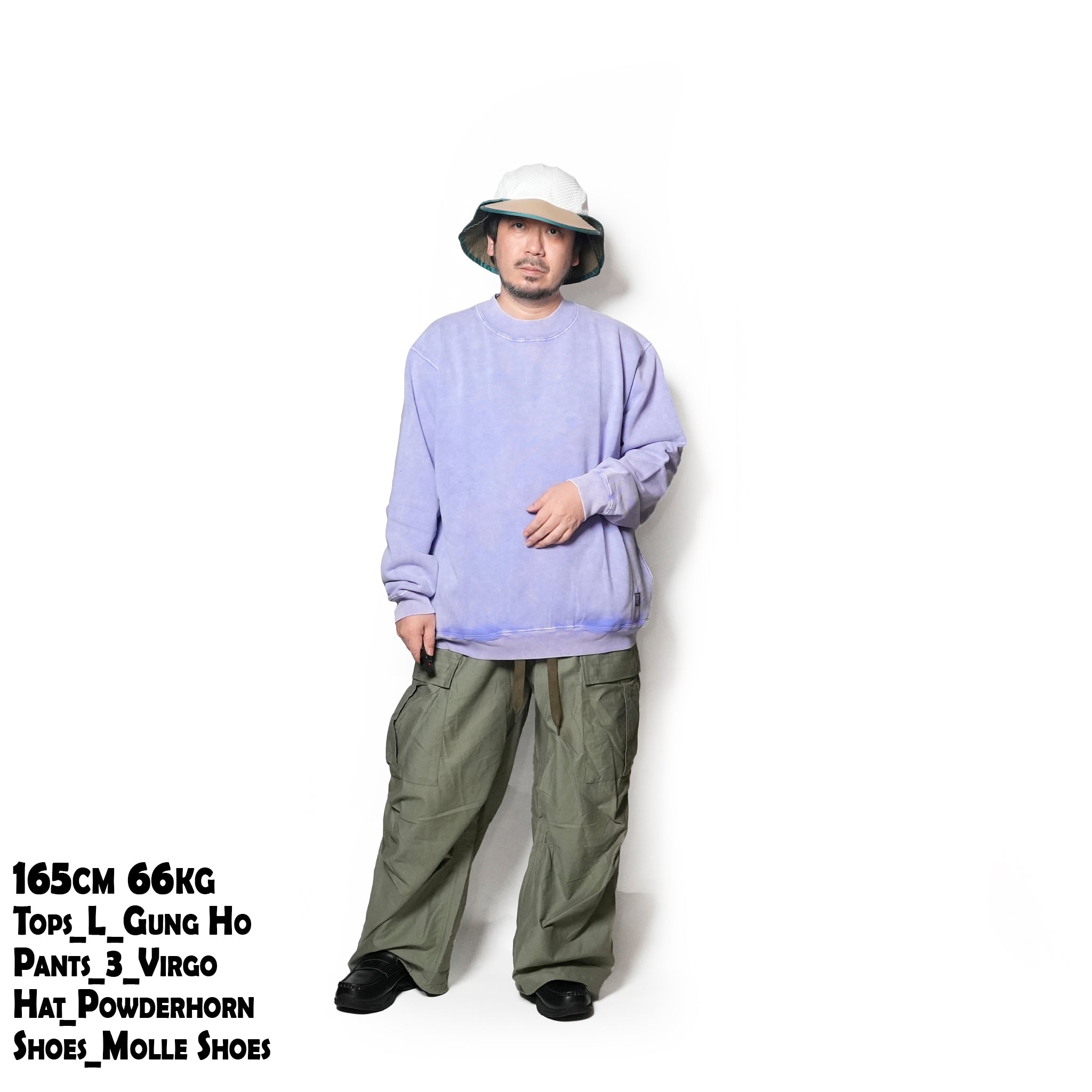 SWEAT HI-NECK | Color_Blue | No_gh5f006_blue【GUNG HO_ガンホー】