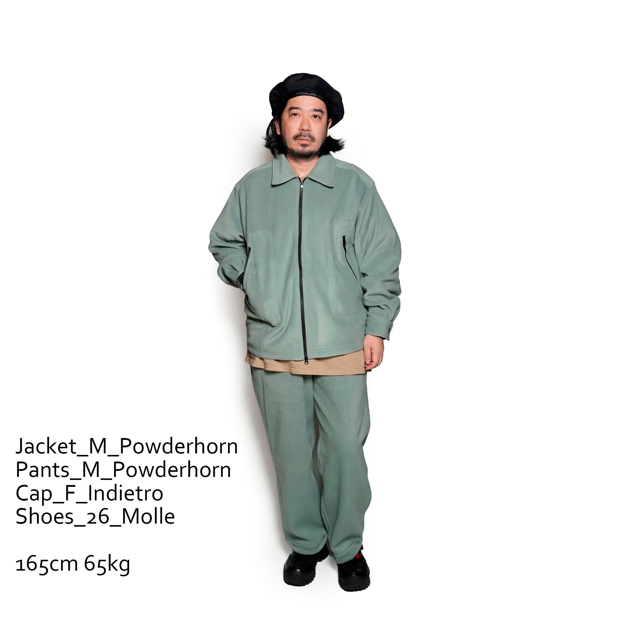 PH24FW-008_Foliage | P.H. M. FLEECE EASY PANTS_Tapered | Color:Foliage【POWDERHORN MOUNTAINEERING_パウダーホーンマウンテニアリング】