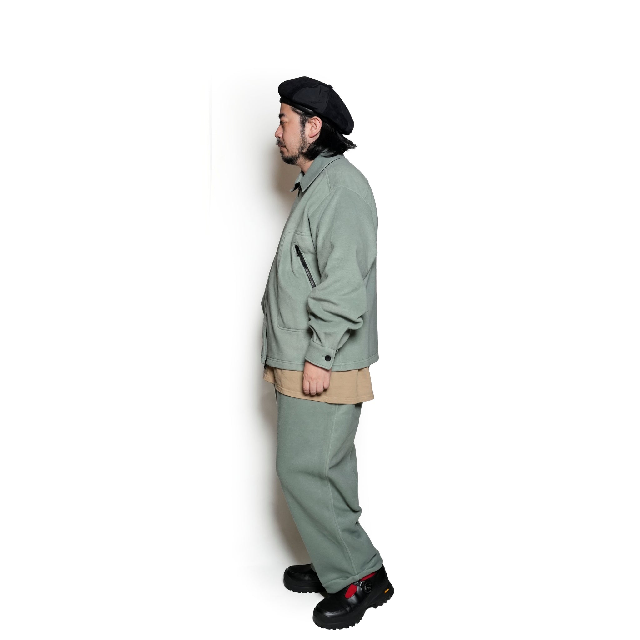 PH24FW-008_Foliage | P.H. M. FLEECE EASY PANTS_Tapered | Color:Foliage【POWDERHORN MOUNTAINEERING_パウダーホーンマウンテニアリング】