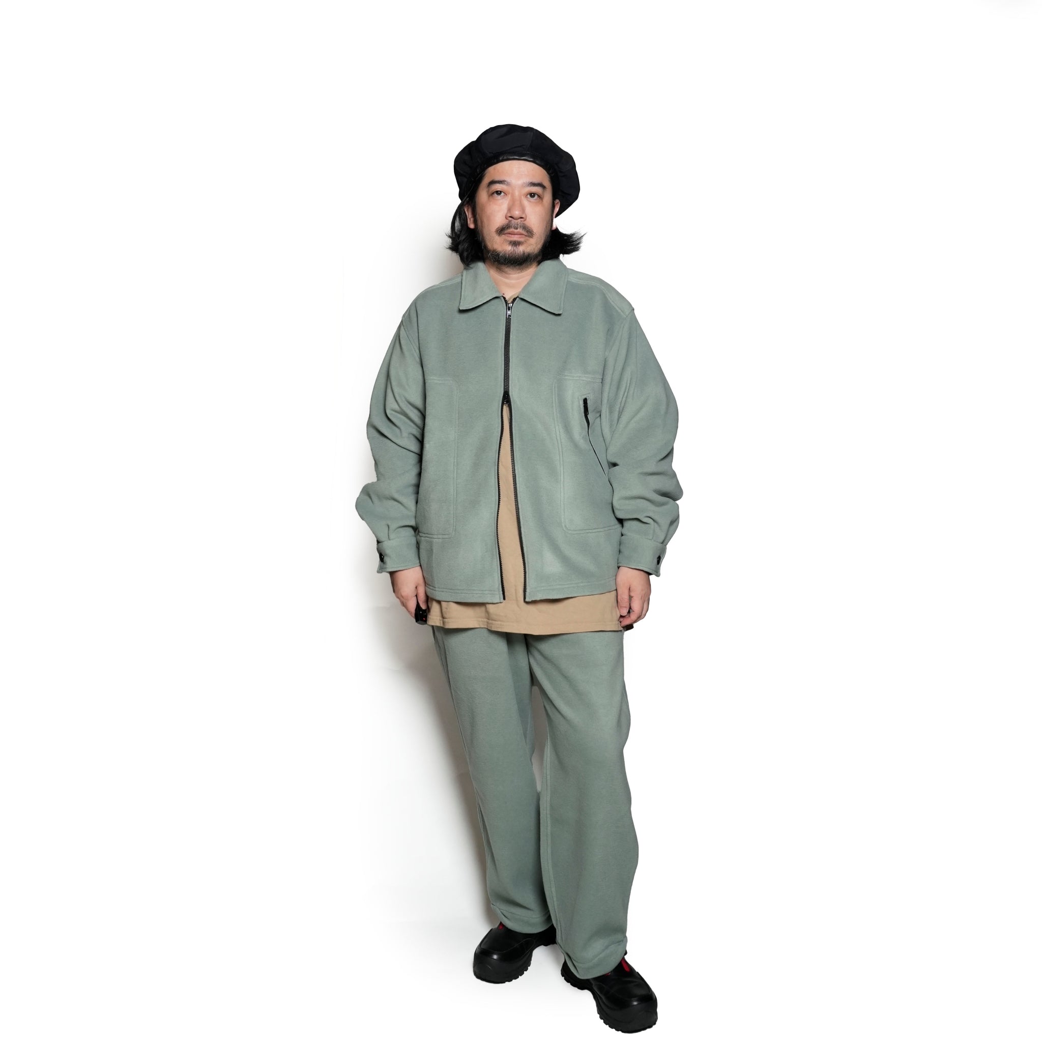 PH24FW-008_Foliage | P.H. M. FLEECE EASY PANTS_Tapered | Color:Foliage【POWDERHORN MOUNTAINEERING_パウダーホーンマウンテニアリング】