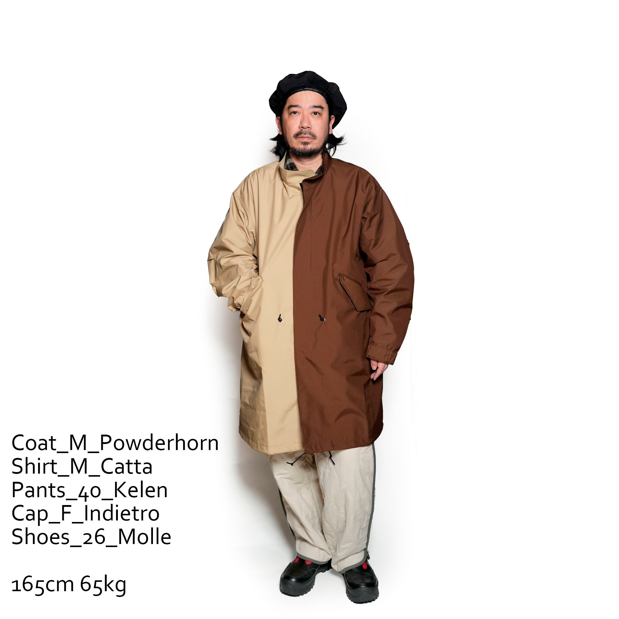 PH24FW-006_Brown/Beige | P.H. M. MOD’S COAT | Color:Brown/Beige【POWDERHORN MOUNTAINEERING_パウダーホーンマウンテニアリング】