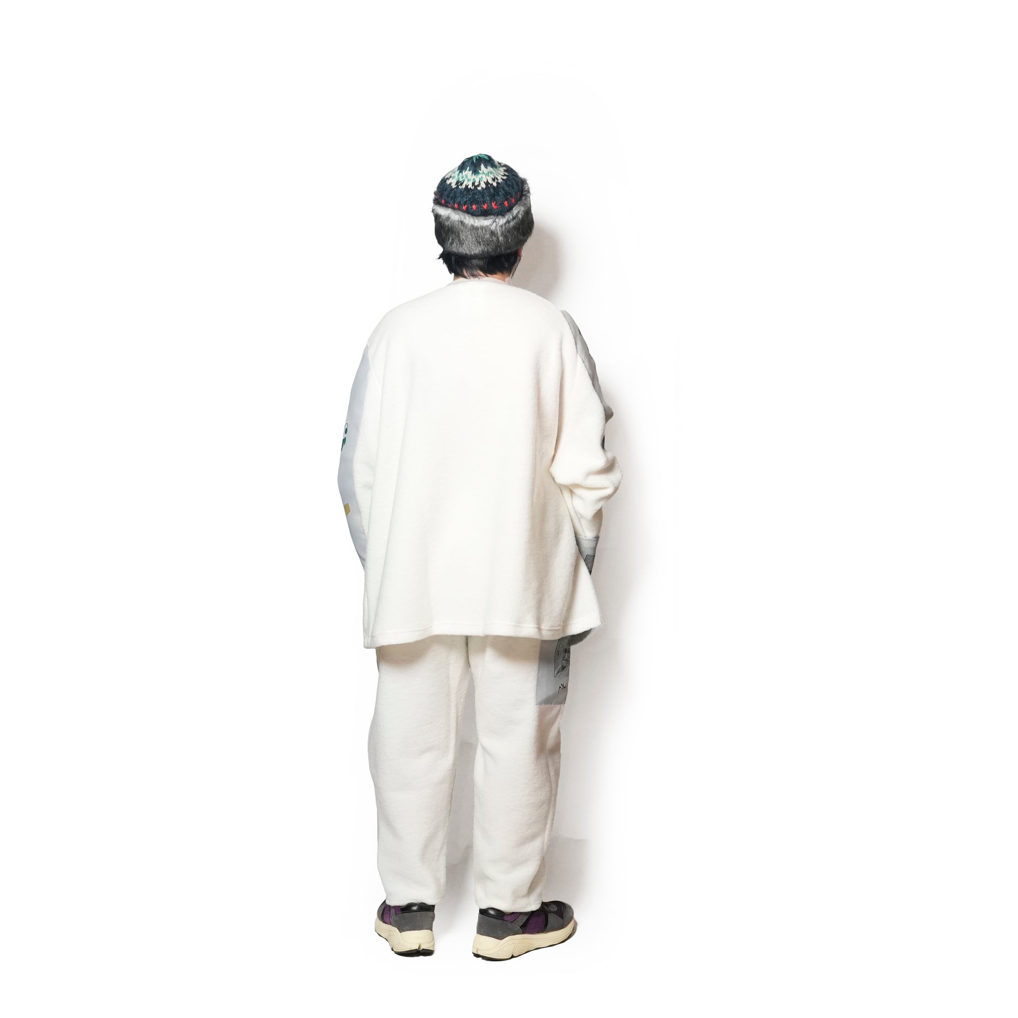 FLAGMENTS MIX PULLOVER | Color_White | No_sf25aw-17_white【STOF_ストフ】