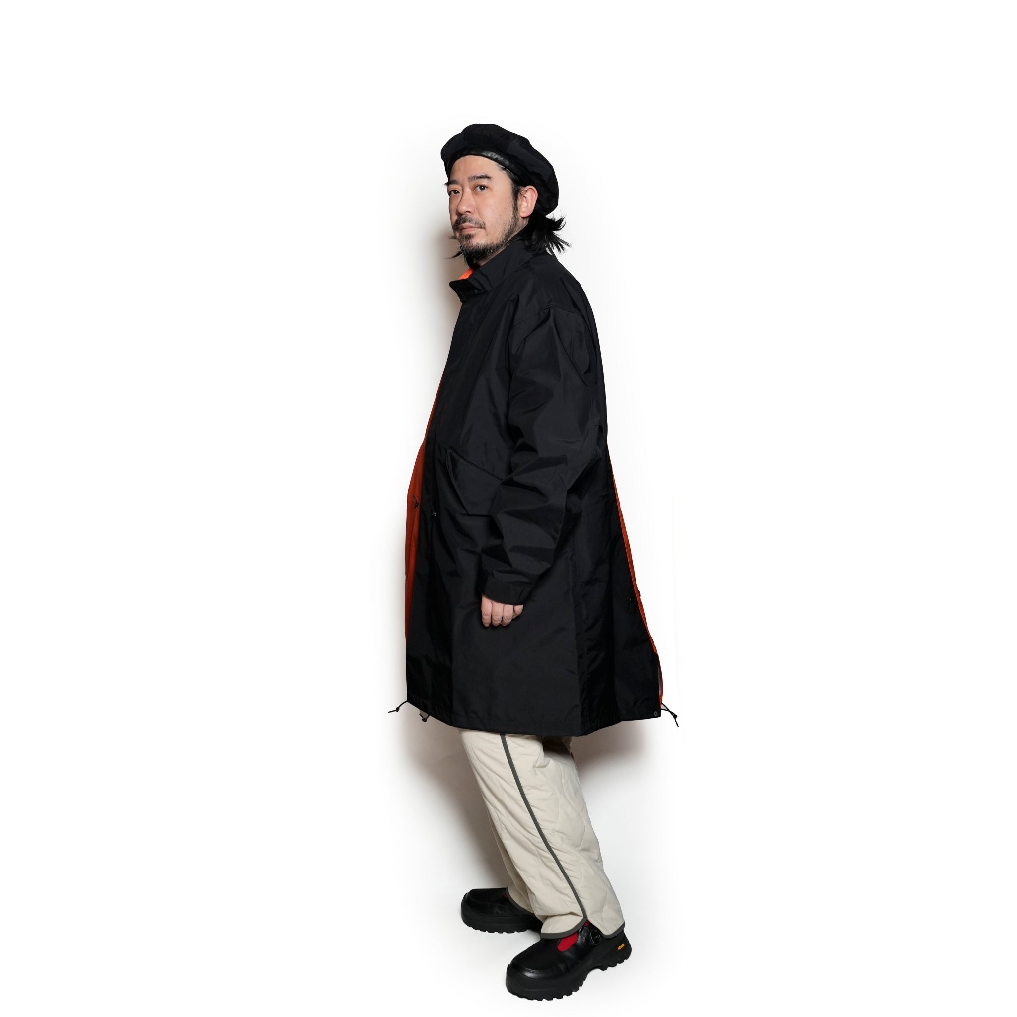 PH24FW-006_Black / Orange | P.H.M. MOD’S COAT – Black / Orange | POWDERHORN MOUNTAINEERING