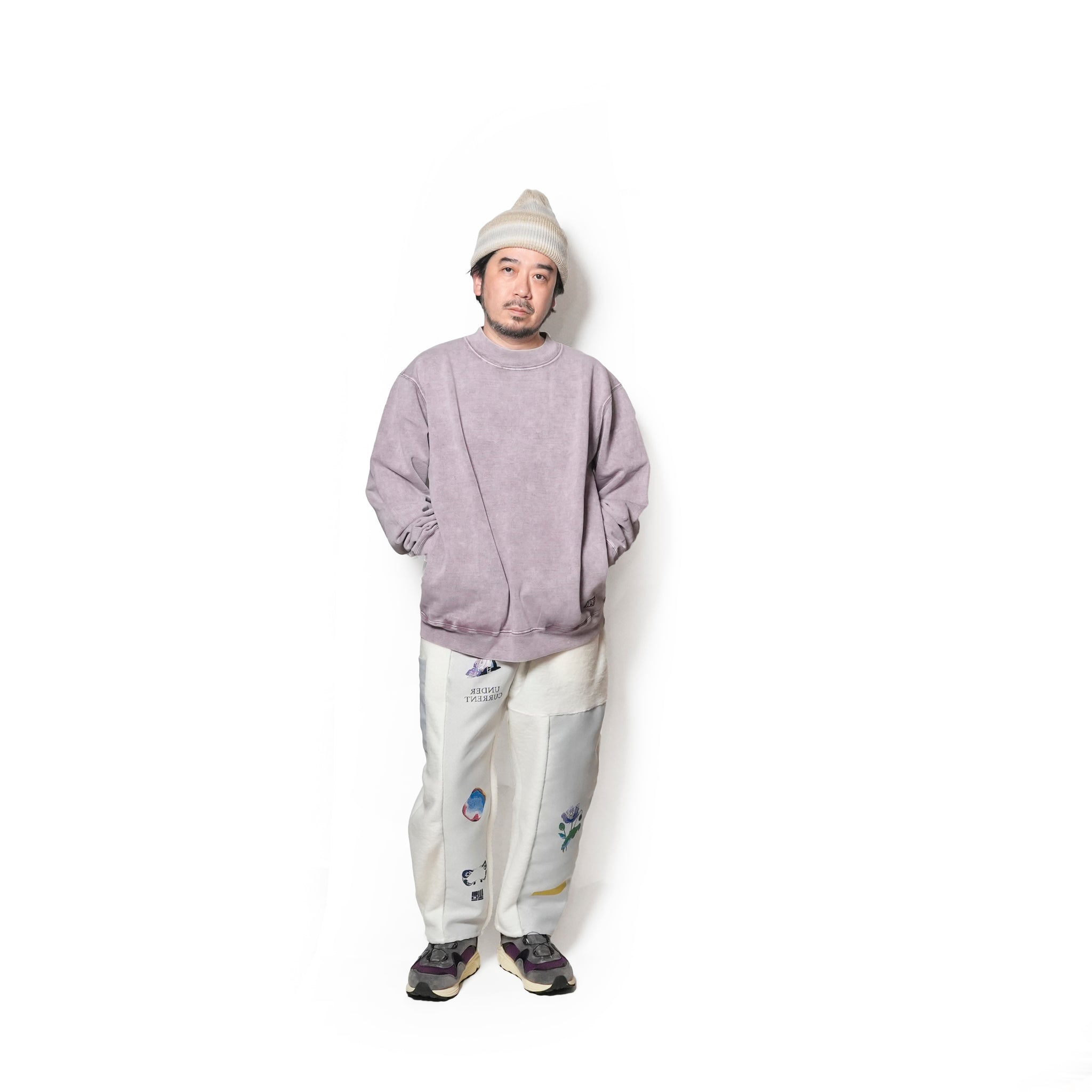 SWEAT HI-NECK | Color_Purple | No_gh5f006_purple【GUNG HO_ガンホー】