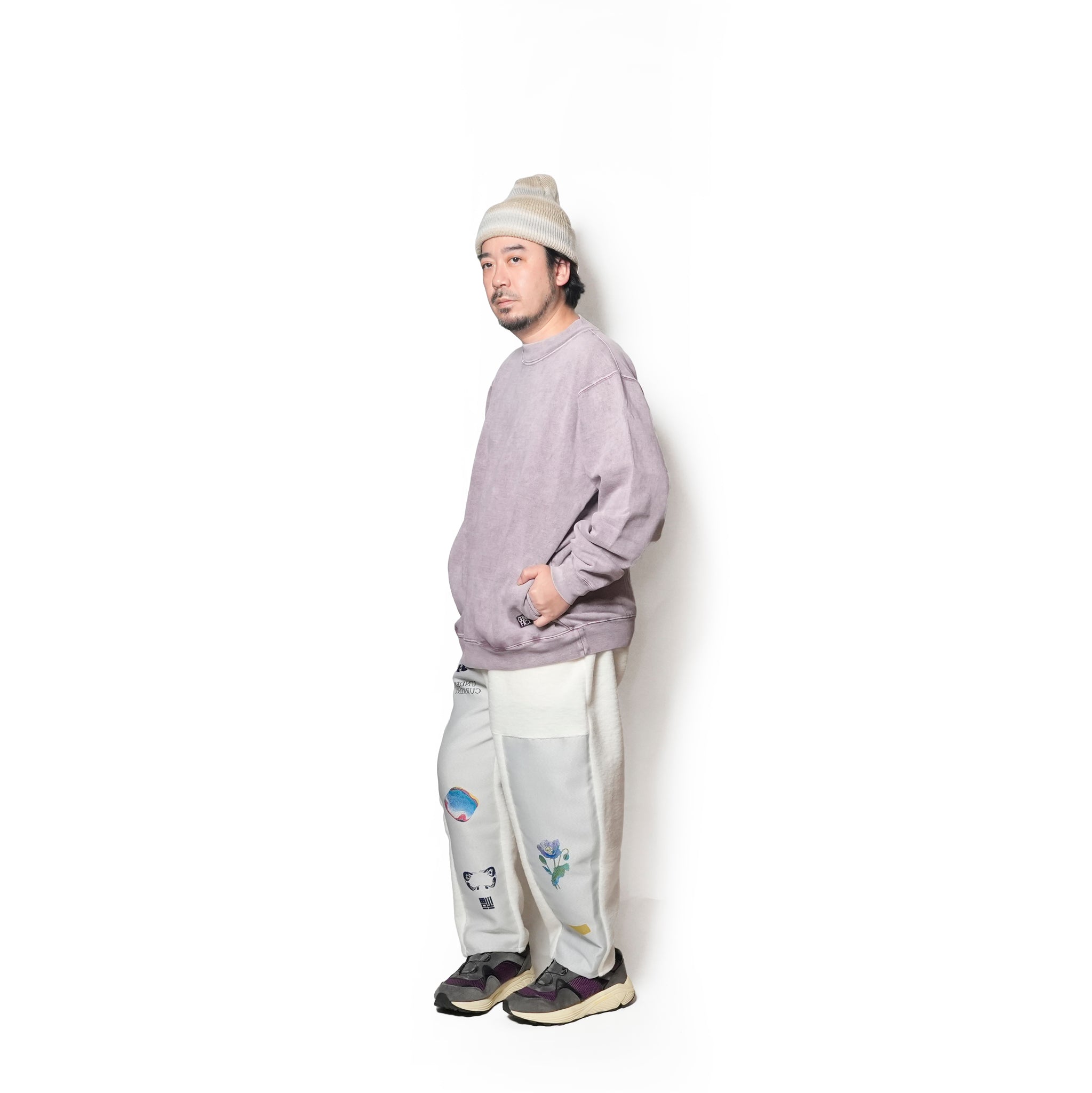 SWEAT HI-NECK | Color_Purple | No_gh5f006_purple【GUNG HO_ガンホー】
