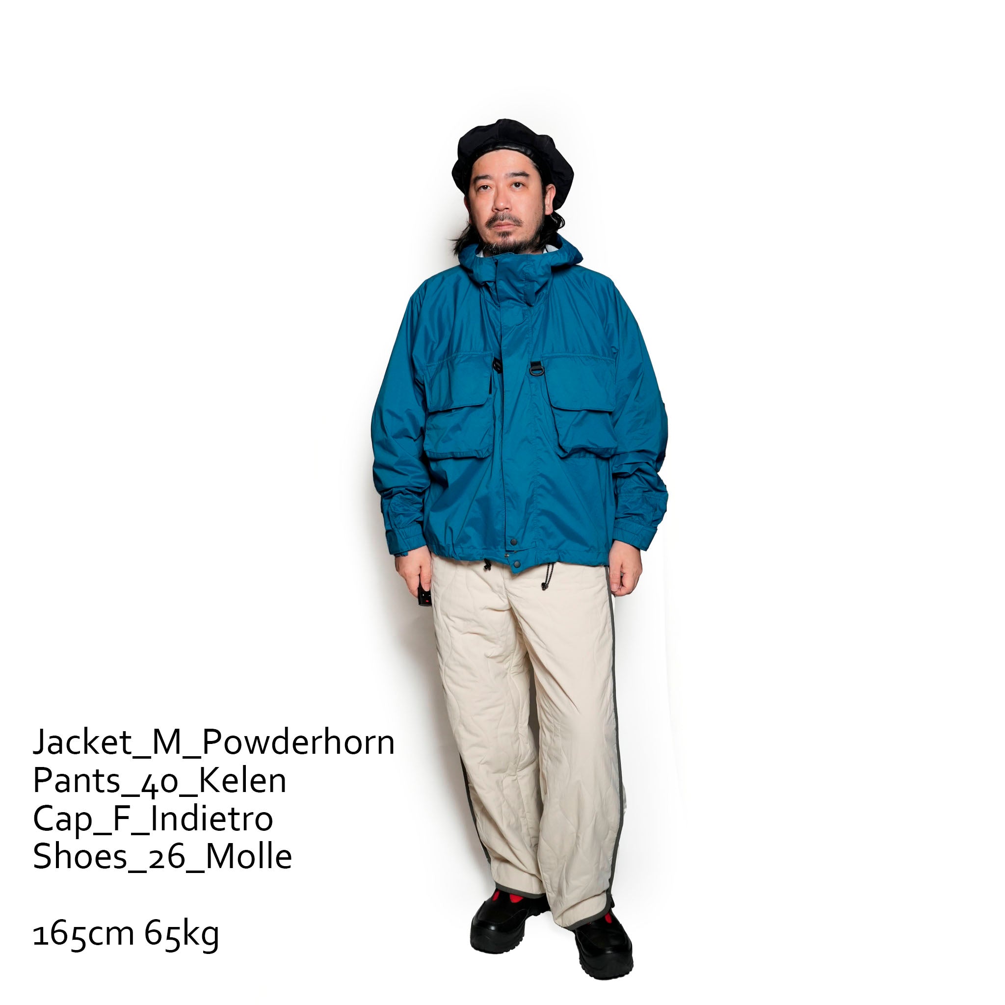 PH24FW-003_Blue | P.H. M.FISHING JACKET | Color:Blue【POWDERHORN MOUNTAINEERING_パウダーホーンマウンテニアリング】