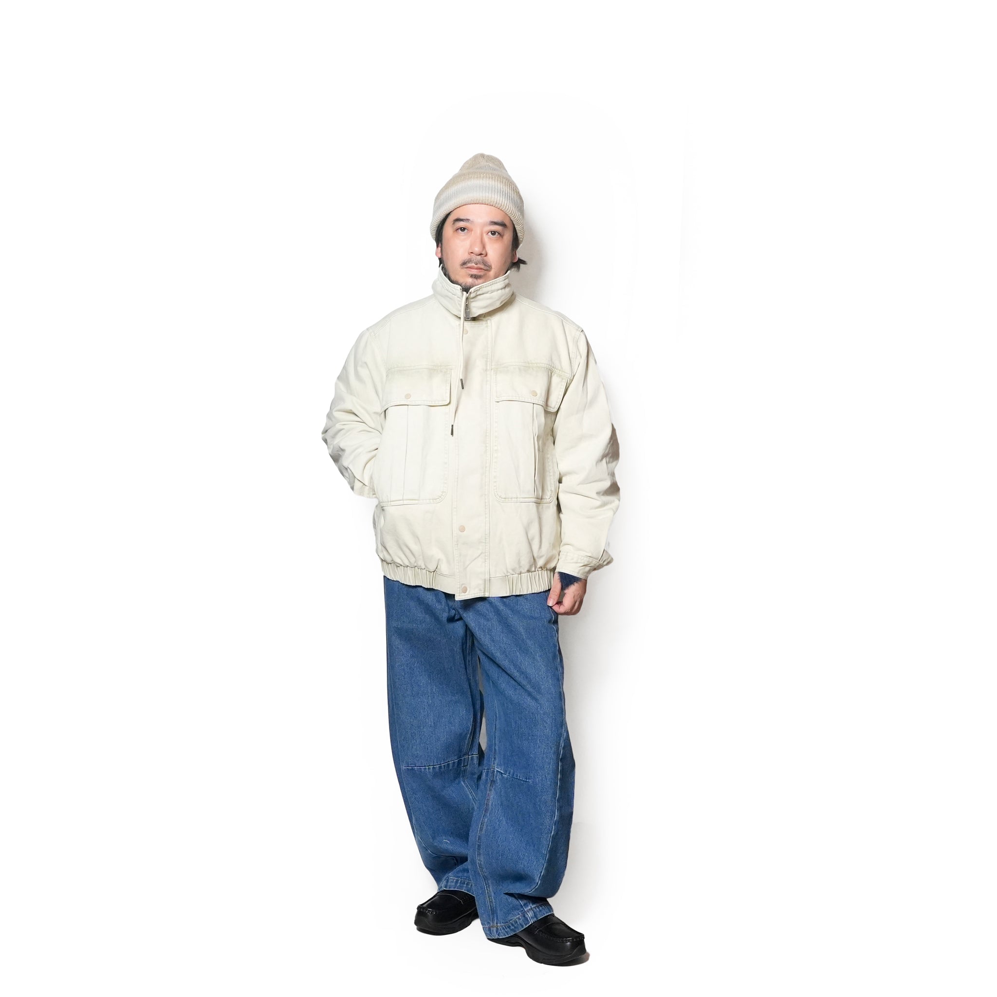 DENIM UTILITY PUFFER JACKET | Color_Antique Stone | No_27219_antique stone【ONE TEASPOON_ワンティースプーン】