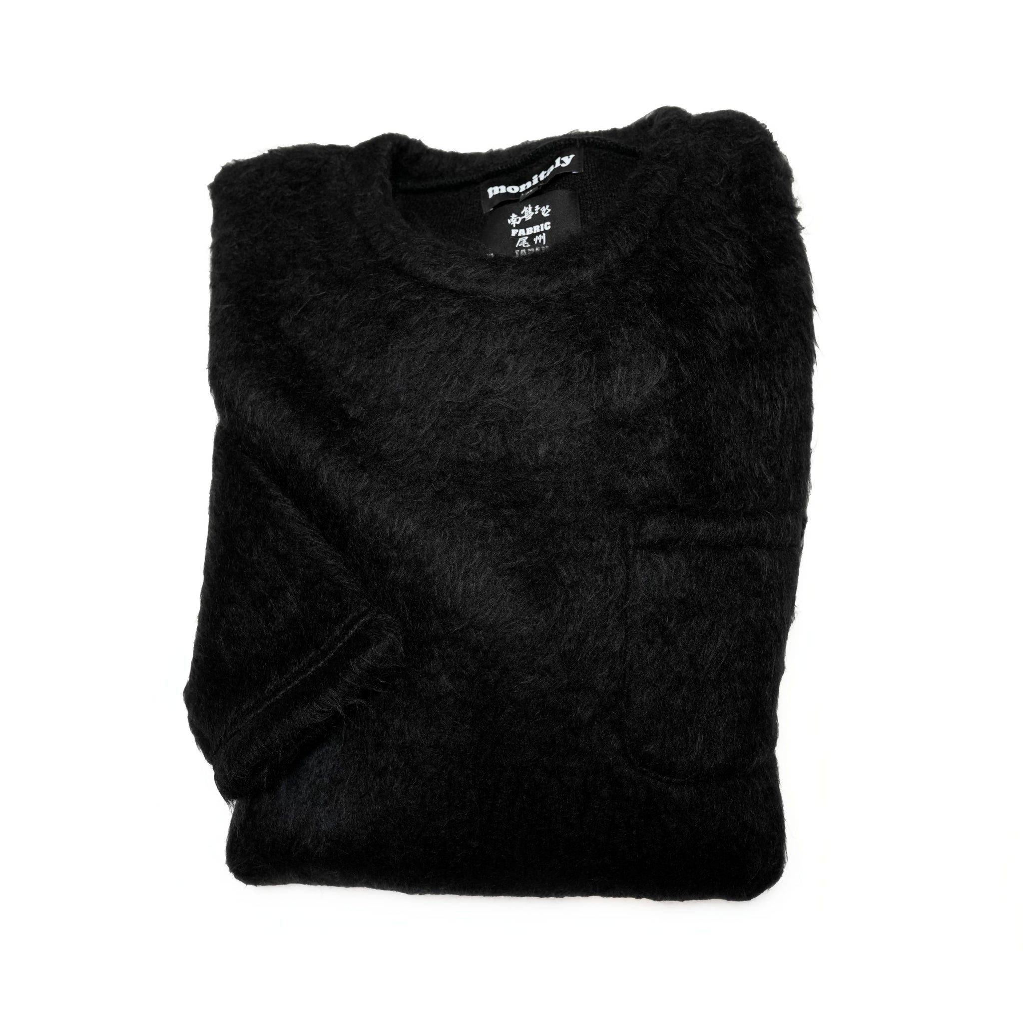 M32844-3_Black | Shaggy Long Sleeve Tee Made In Japan By MinamiShoten | Color:Black【MONITALY_モニタリー】