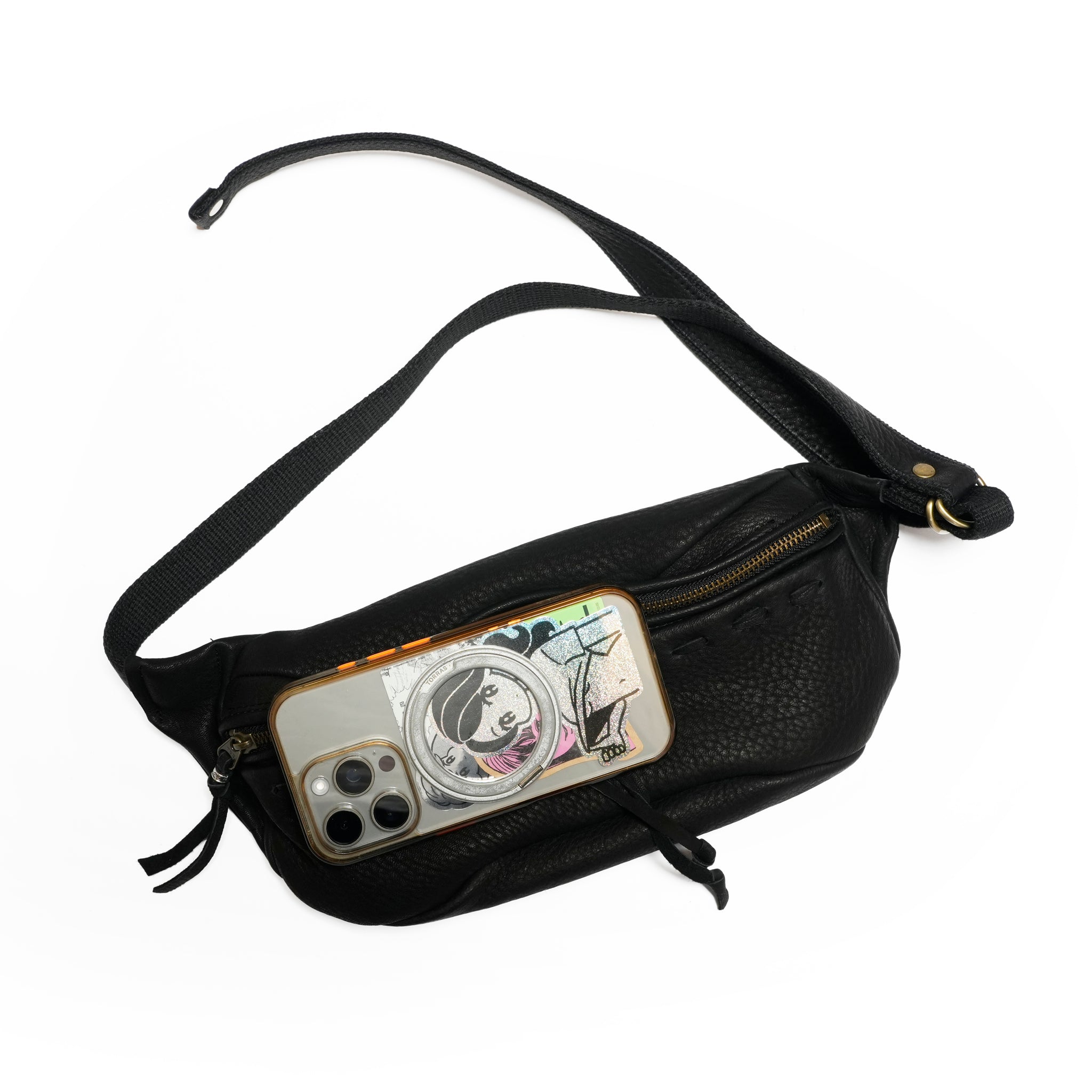 DEERSKIN BODY BAG | Color:Black | EM2626403【NASNGWAM_ナスングワム】