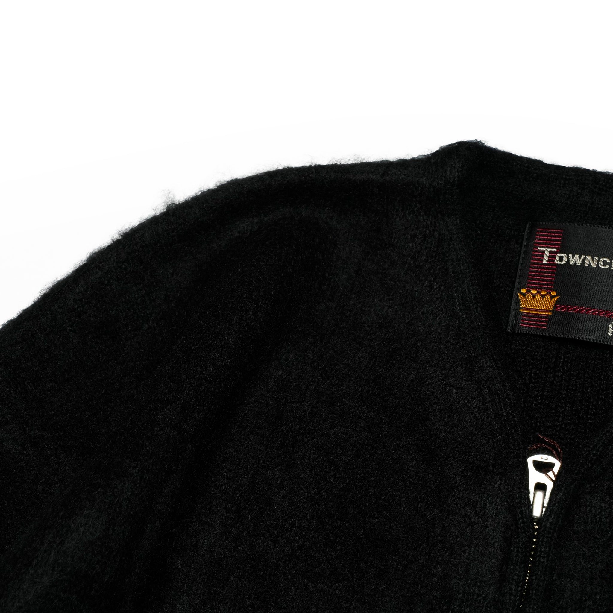 solid shaggy crew cardigan | Color_Black | No_tc25f013_black【TOWNCRAFT_タウンクラフト】
